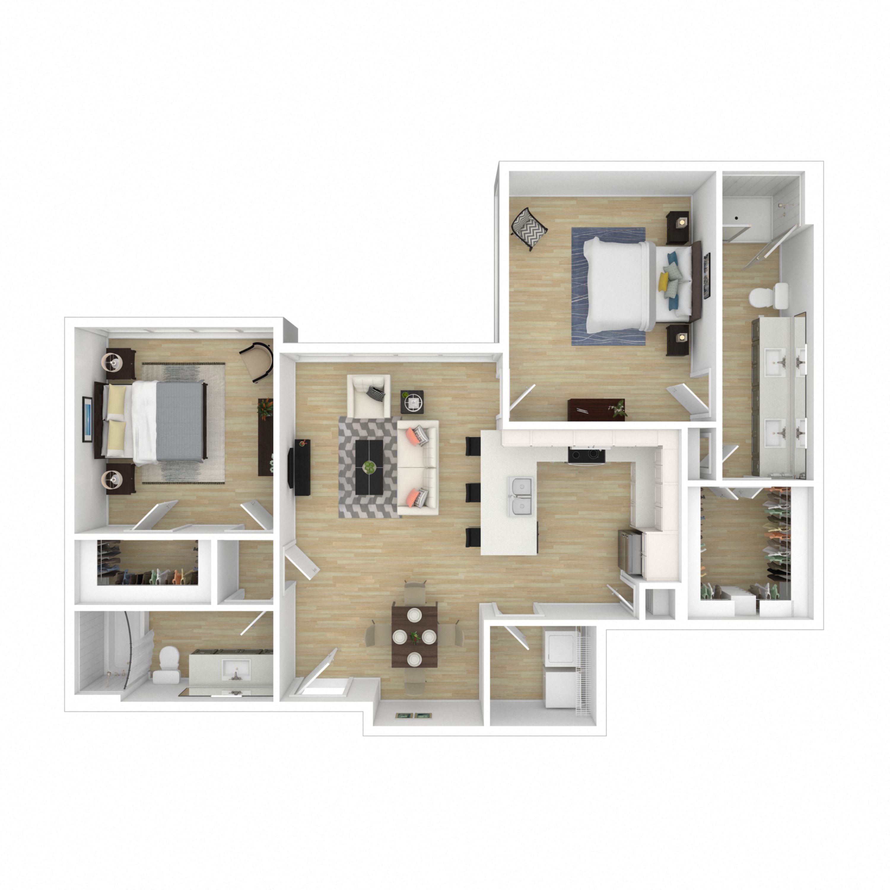 Floor plan layout diagram for 2C - AMFI 90% - INCOME RESTRICTIONS APPLY