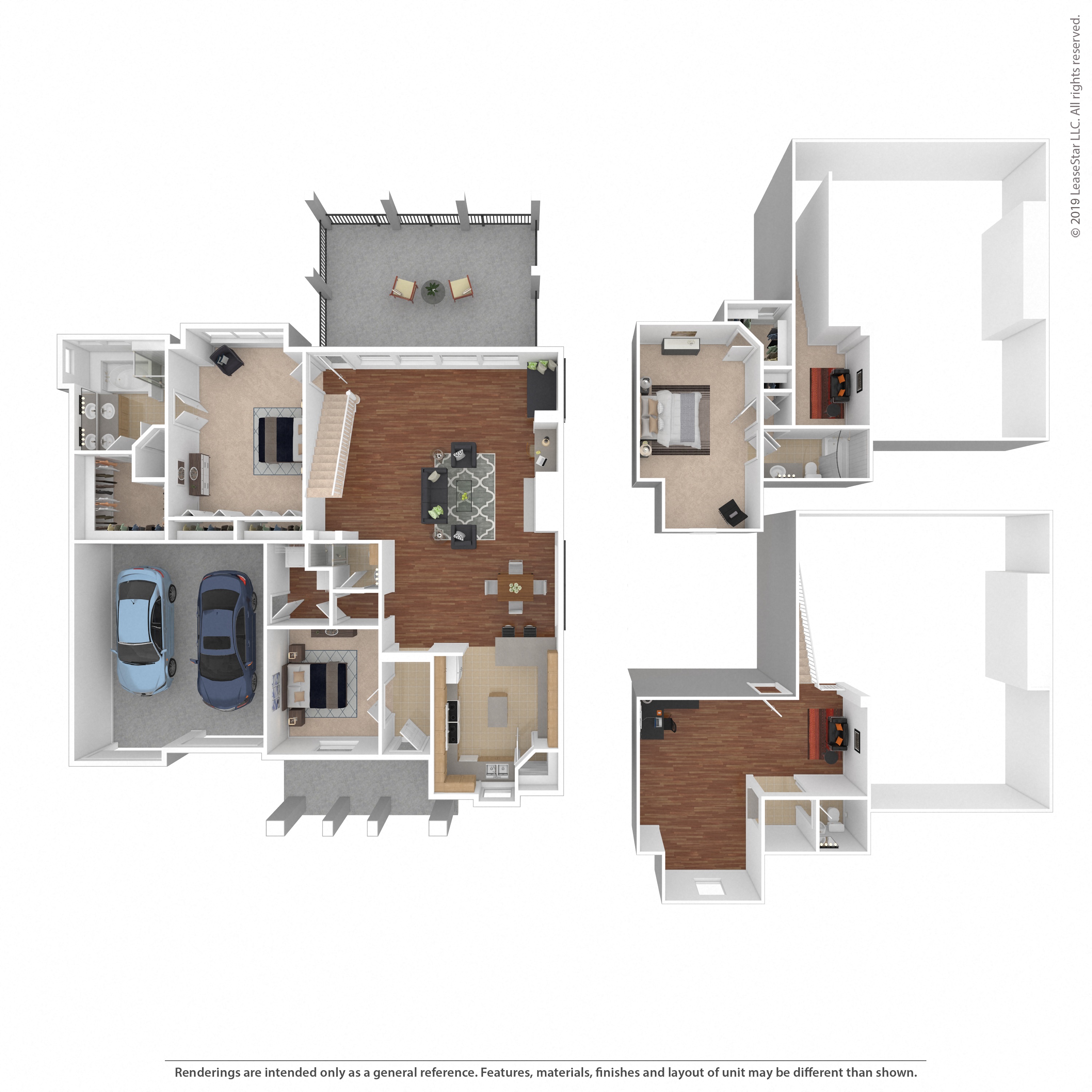 Floor plan layout diagram for 4C