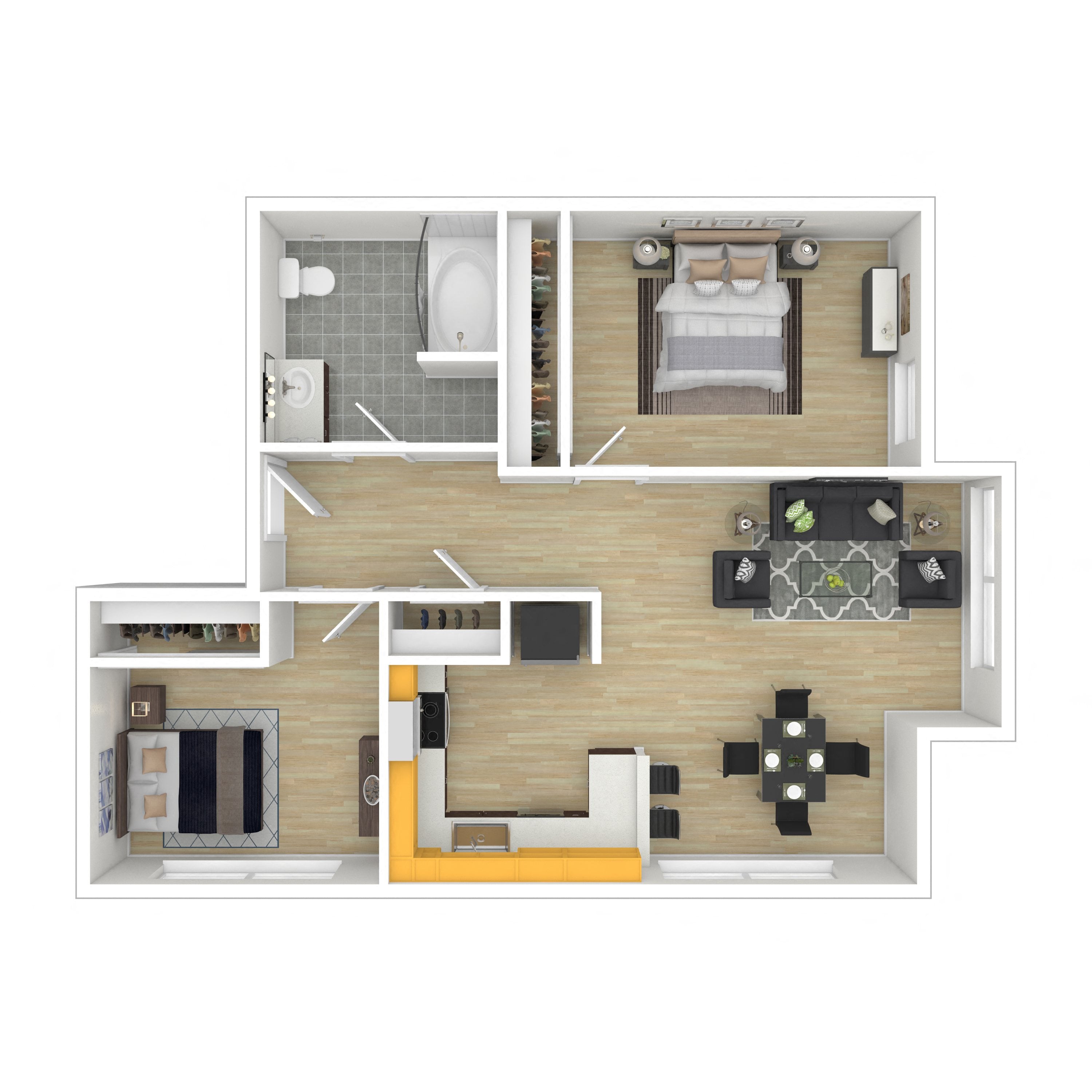 Floor plan layout diagram for 2A-MFTE