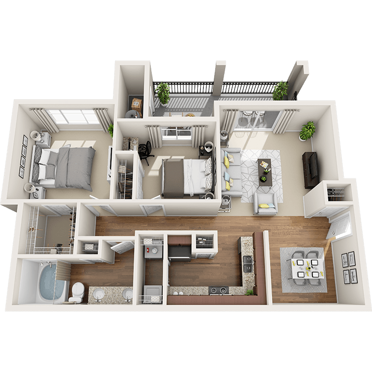Floor plan layout diagram for 2A-R2