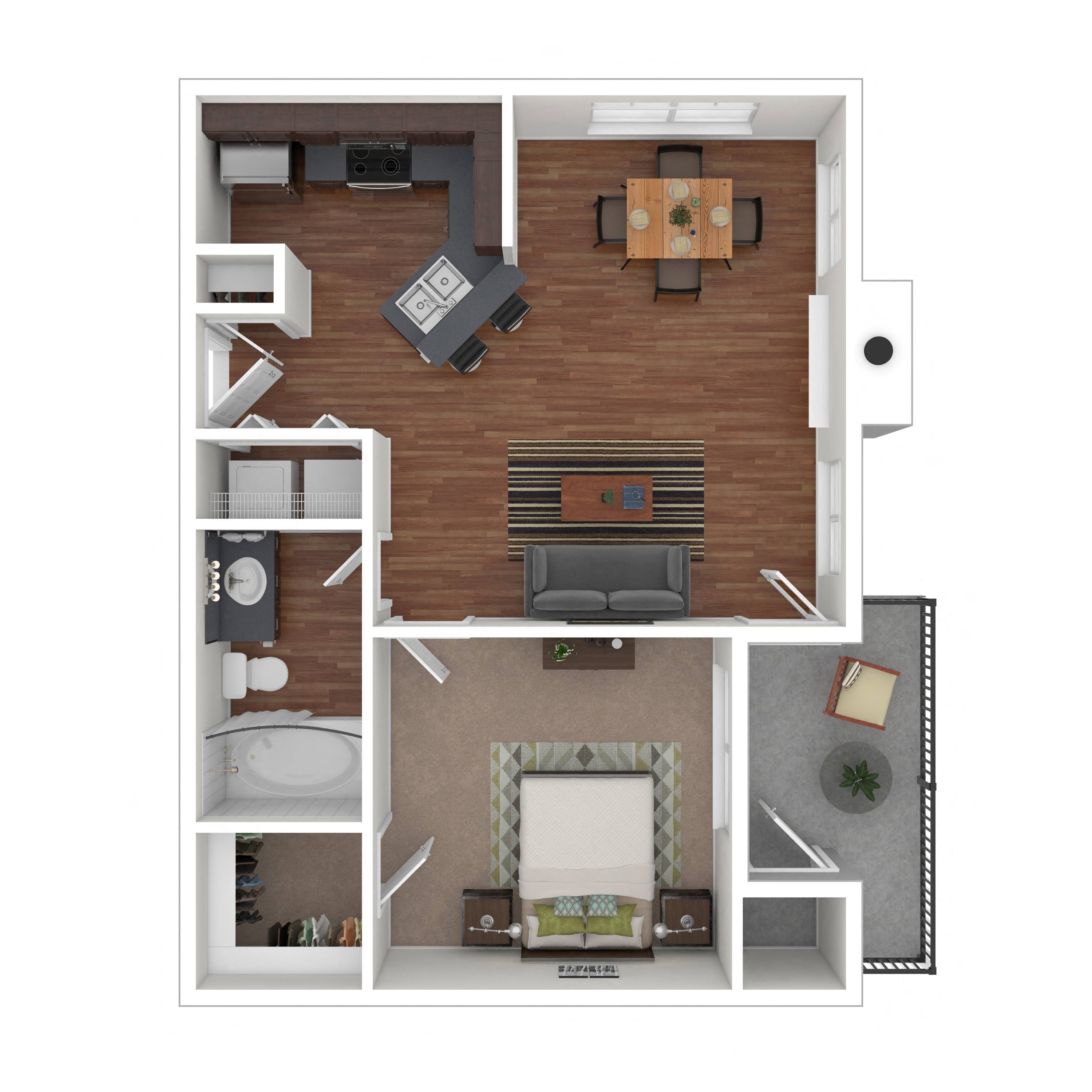 Floor plan layout diagram for 1A