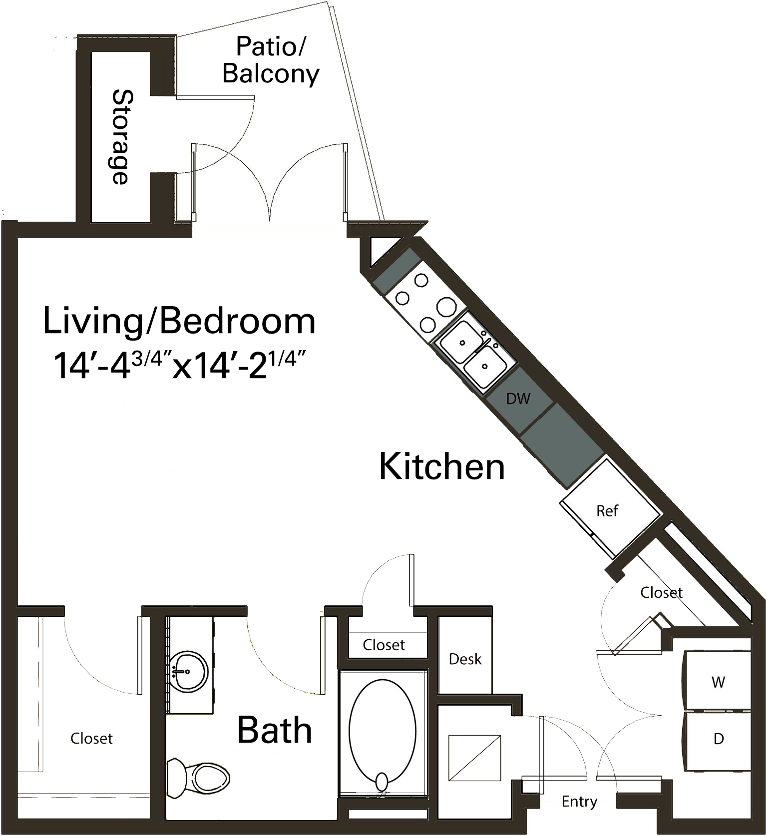 Floor plan layout diagram for 0B