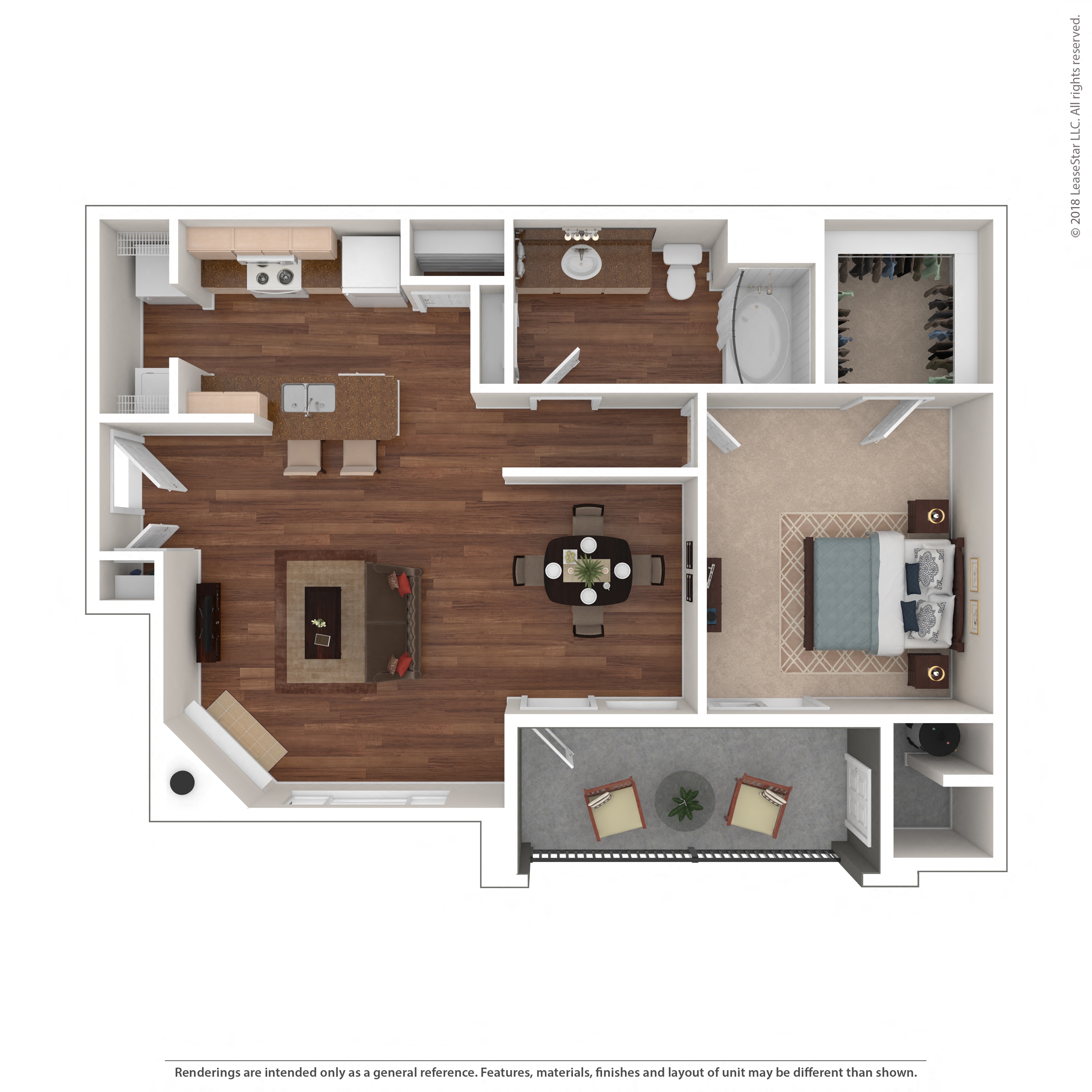 Floor plan layout diagram for 1C