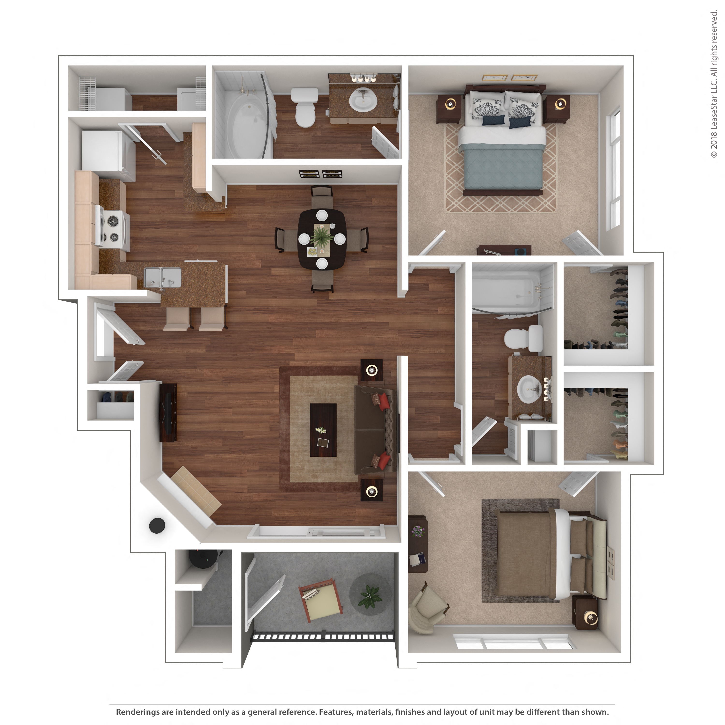 Floor plan layout diagram for 2B