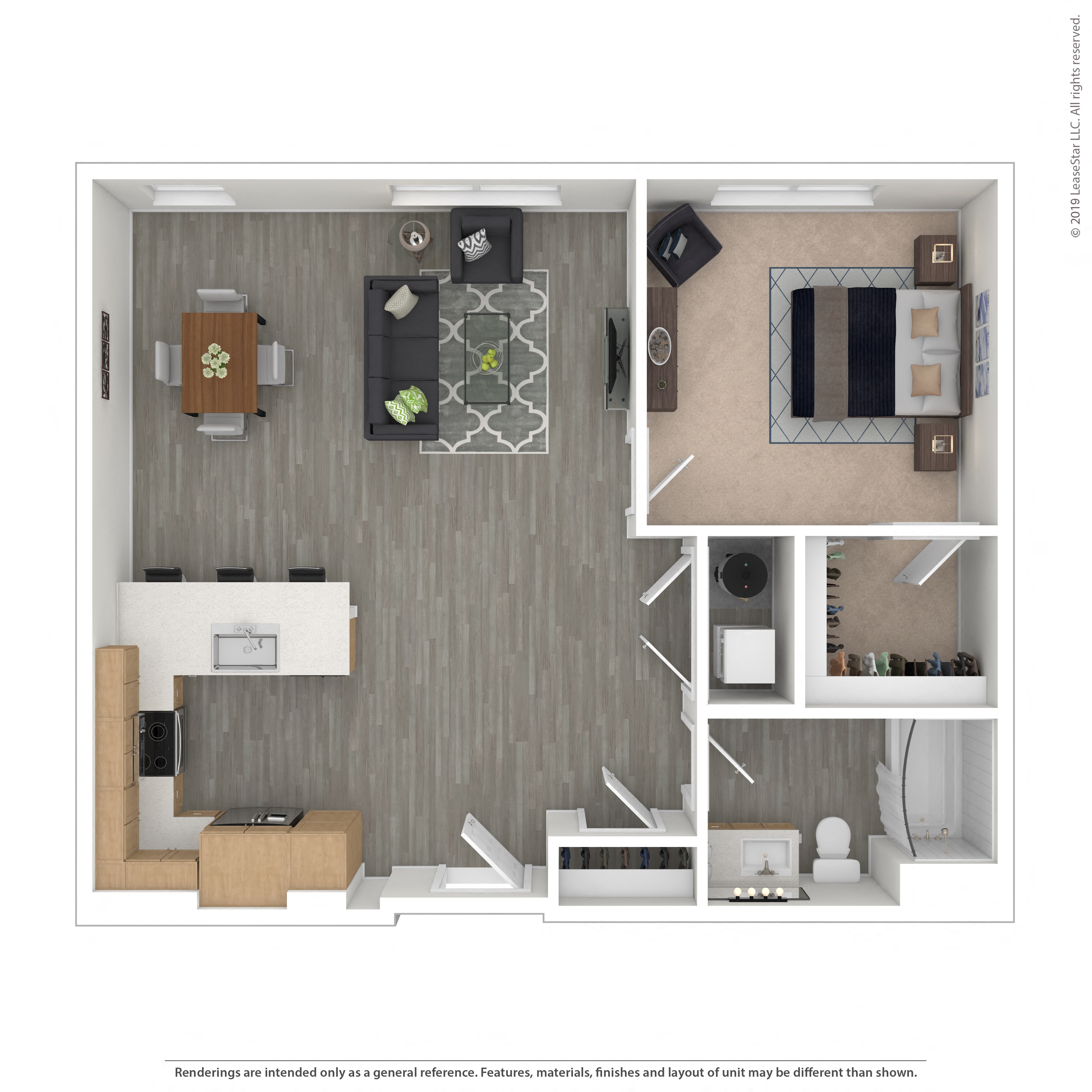 Floor plan layout diagram for 1F