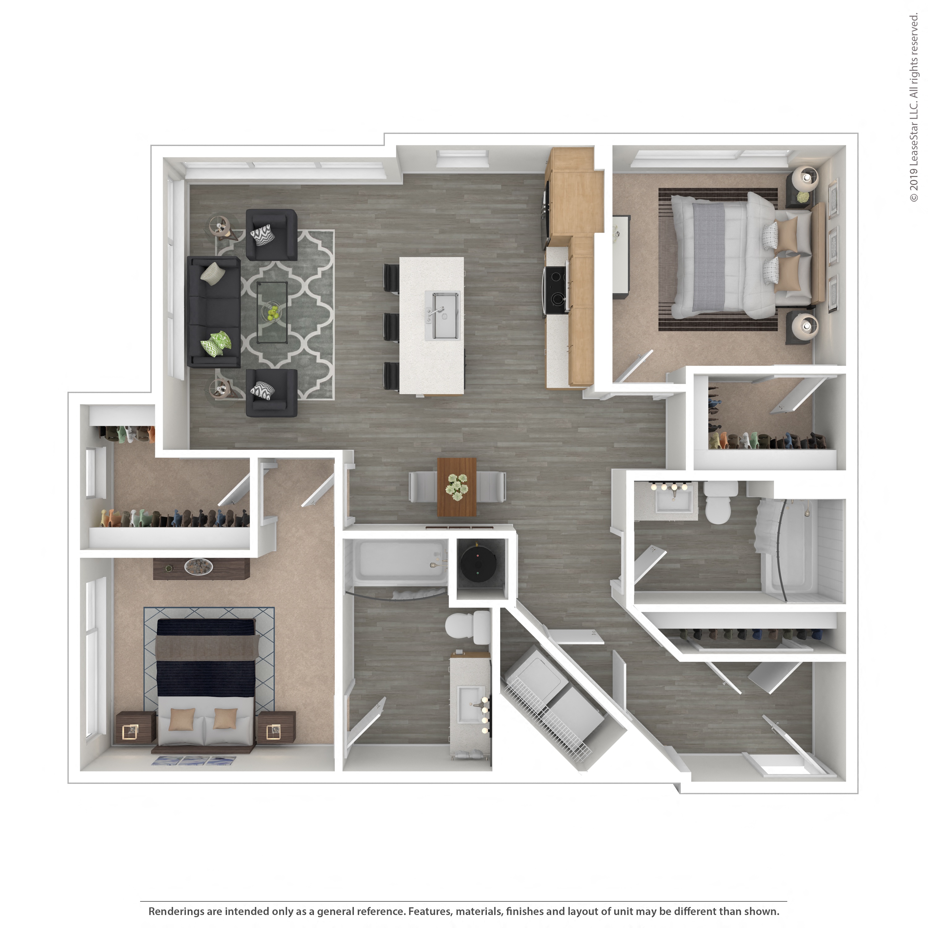 Floor plan layout diagram for 2E
