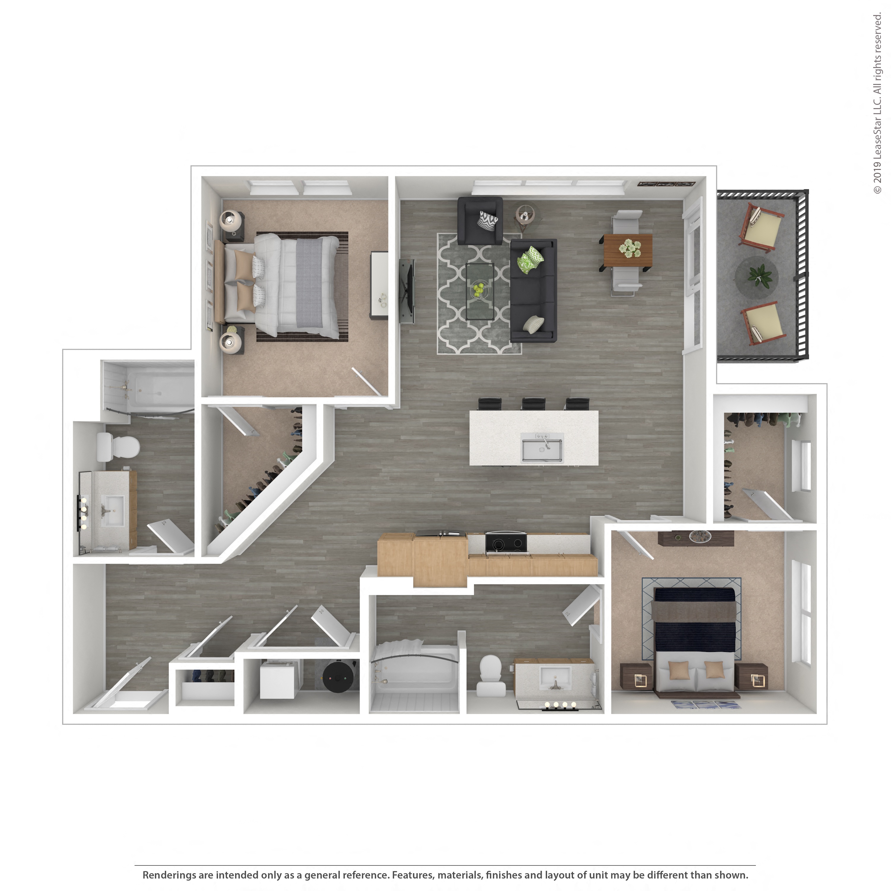 Floor plan layout diagram for 2H