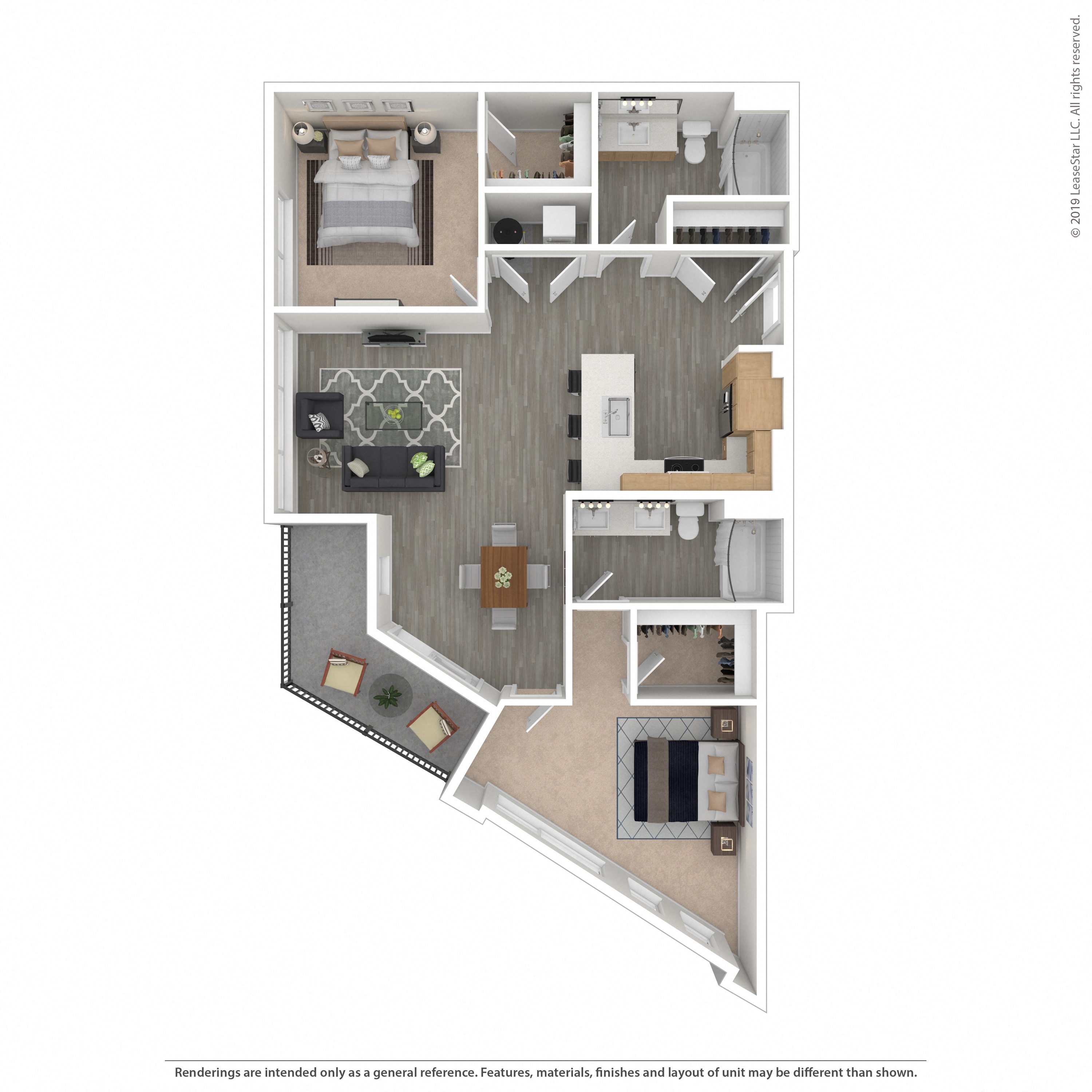 Floor plan layout diagram for 2J
