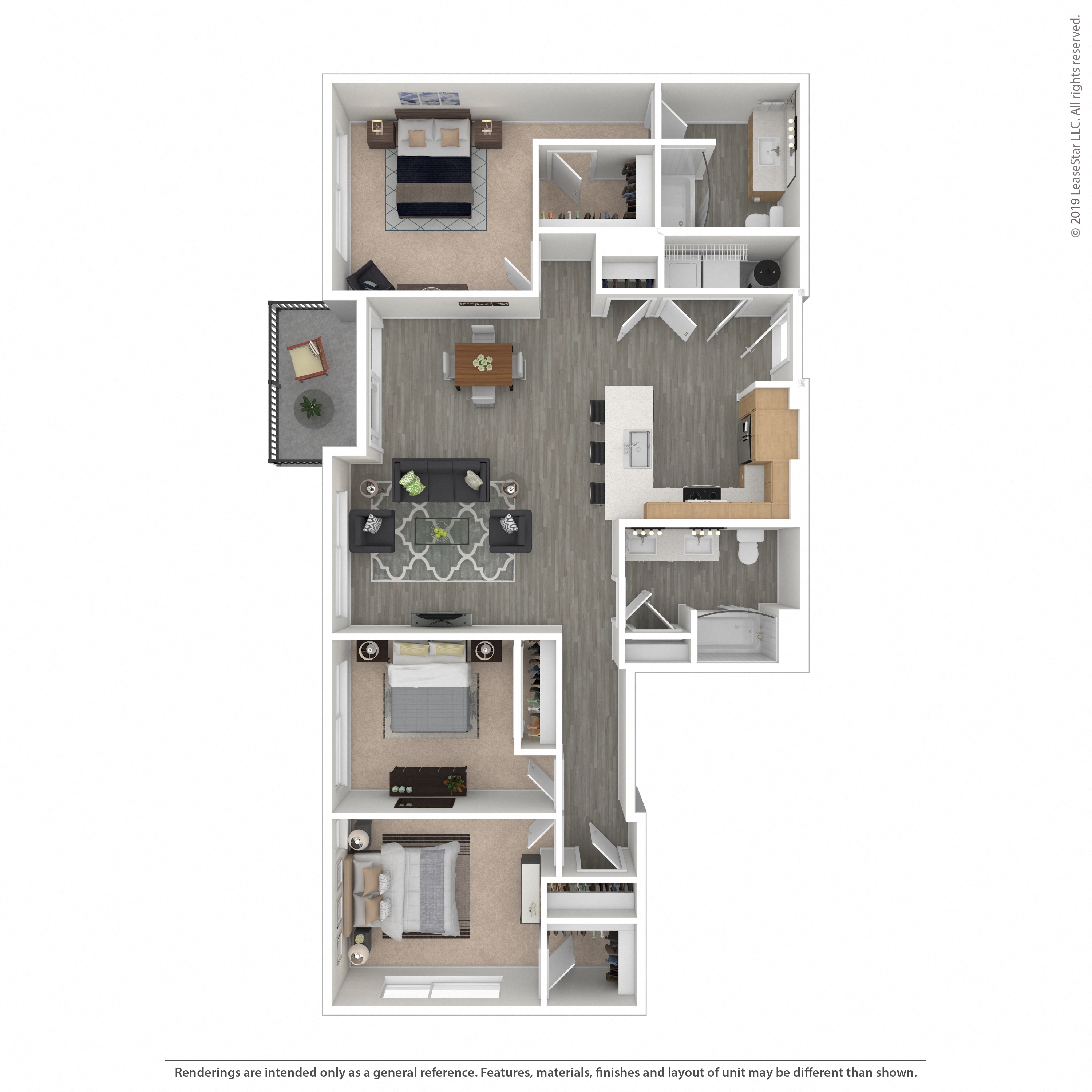 Floor plan layout diagram for 3A