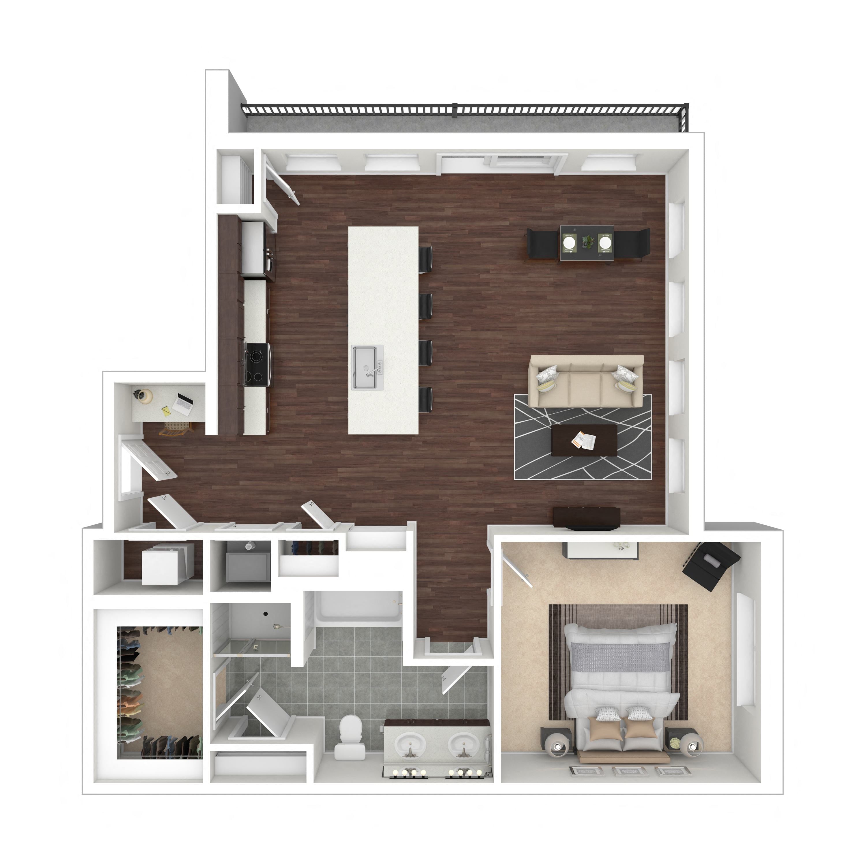 Floor plan layout diagram for 1F