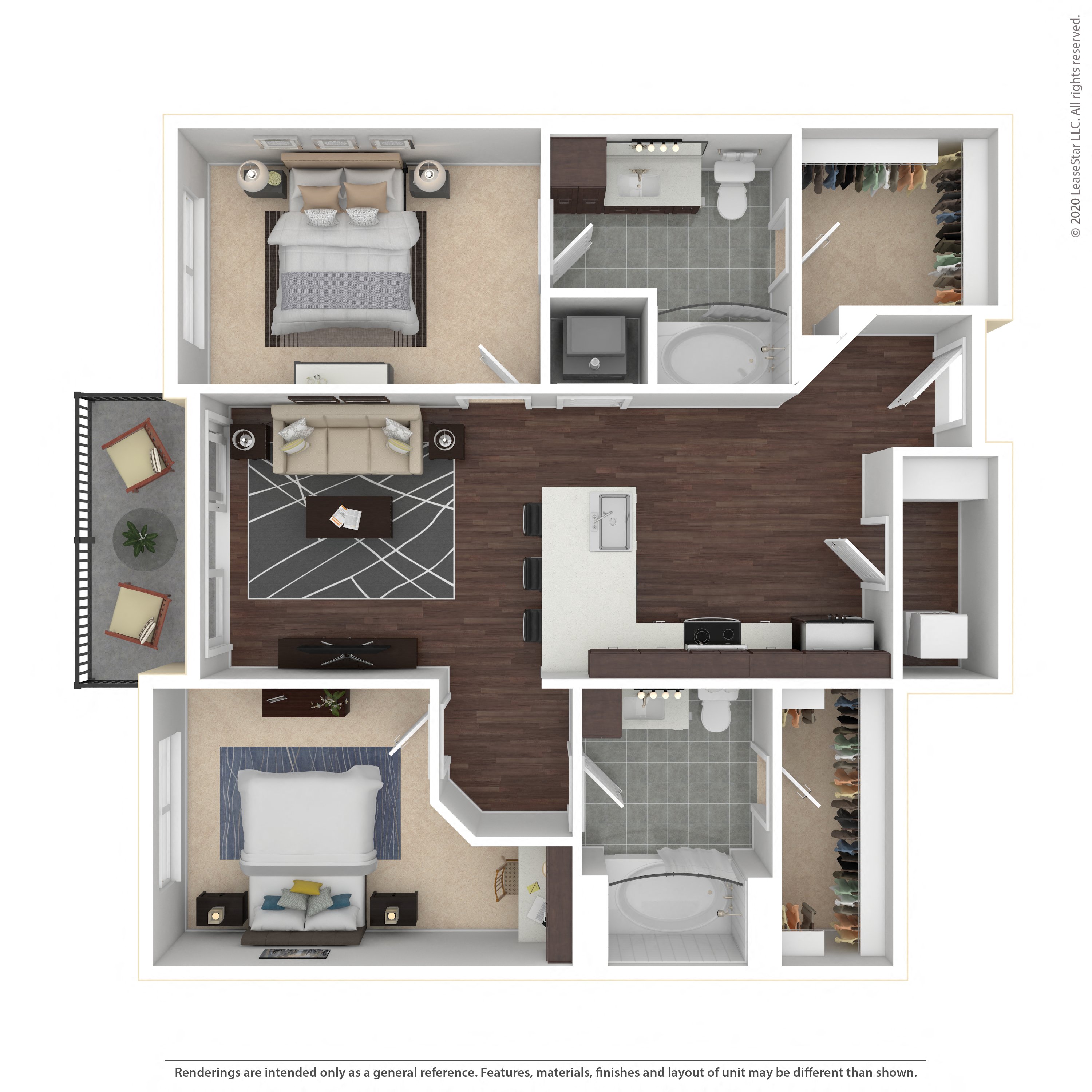 Floor plan layout diagram for 2A