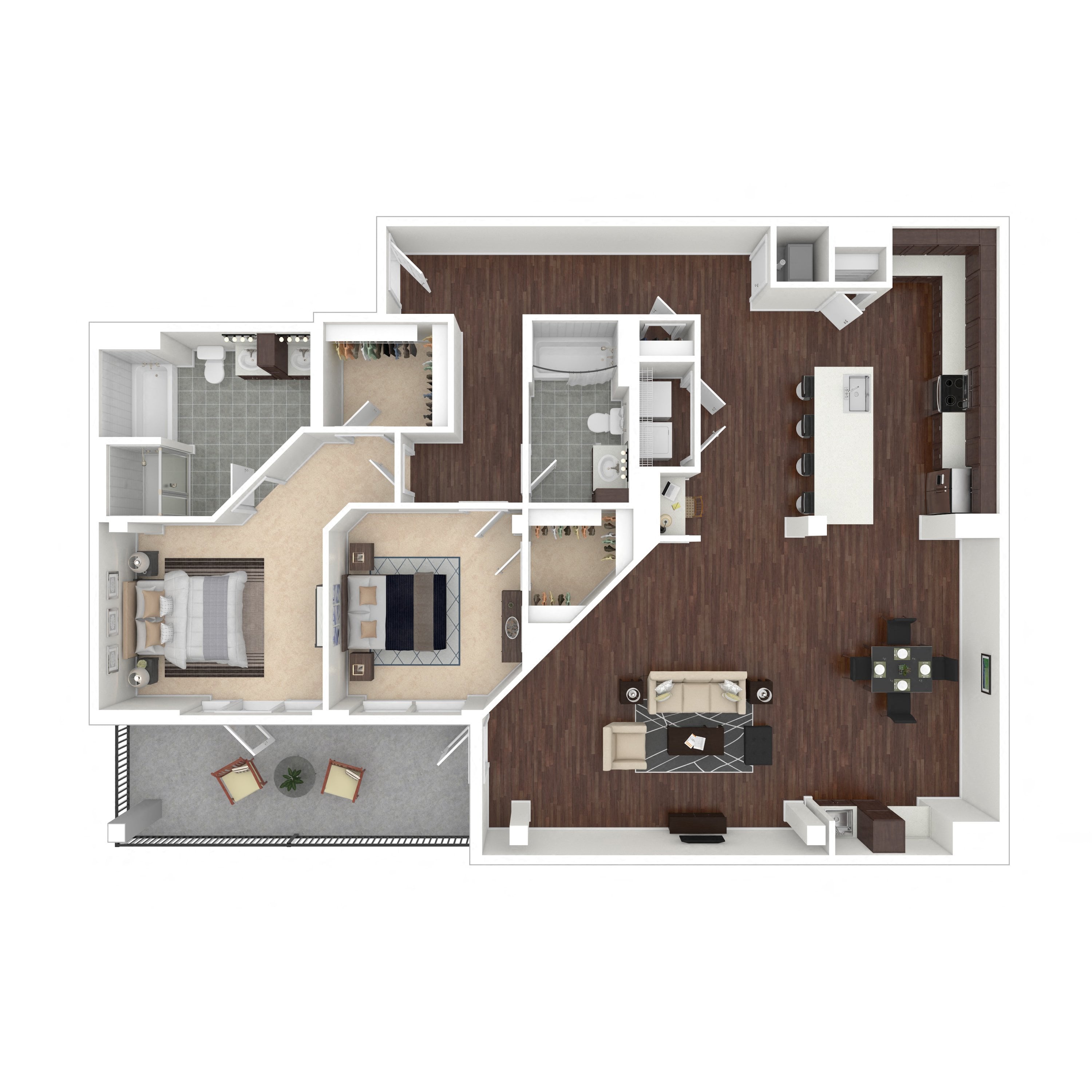 Floor plan layout diagram for 2H