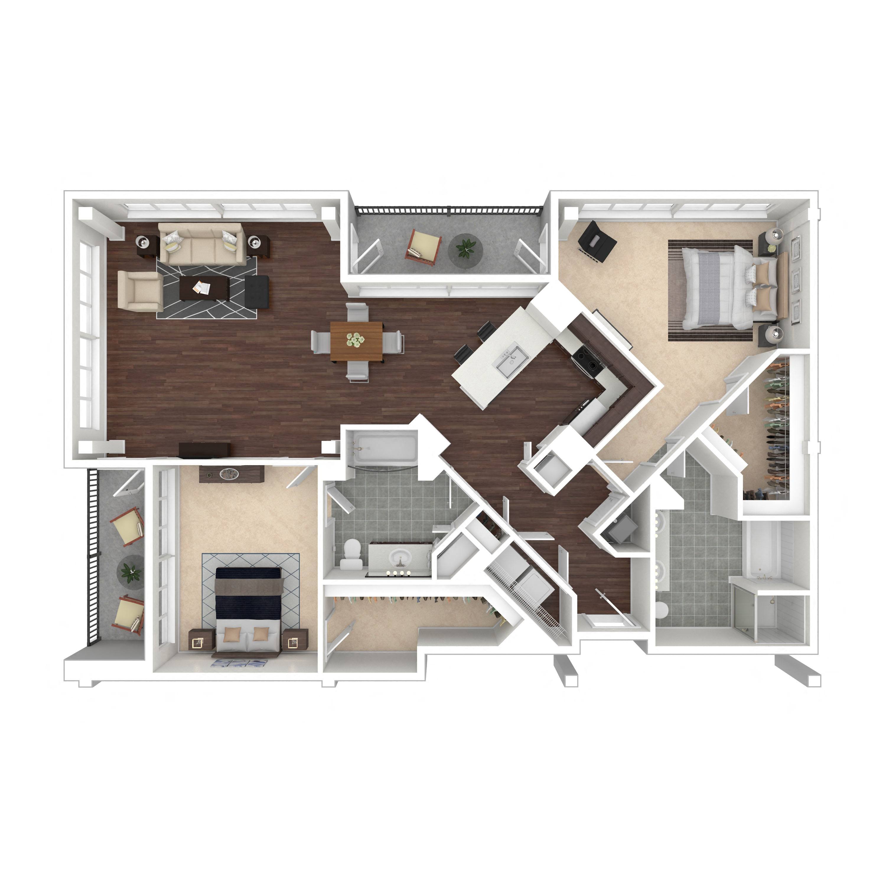 Floor plan layout diagram for 2I