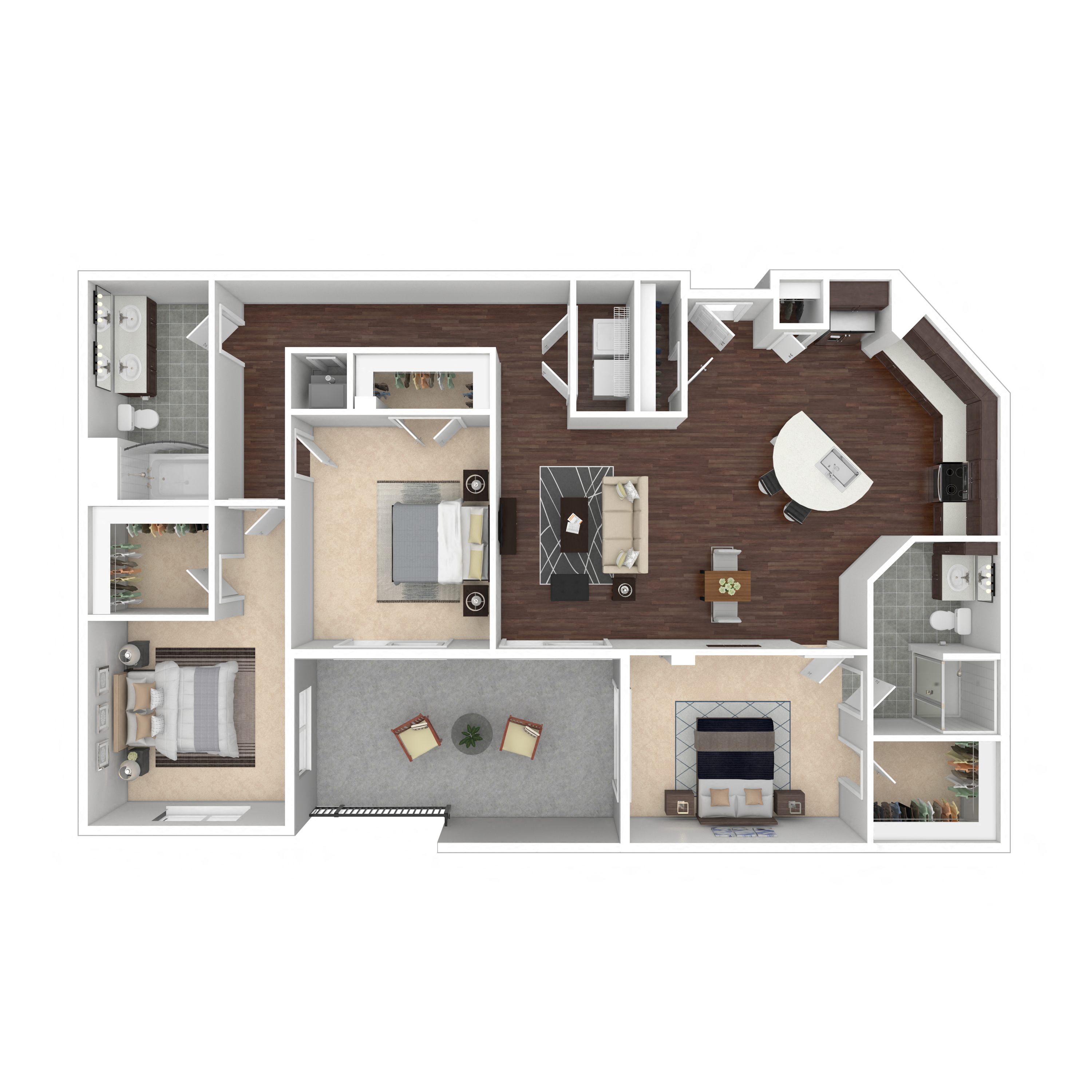 Floor plan layout diagram for 3A