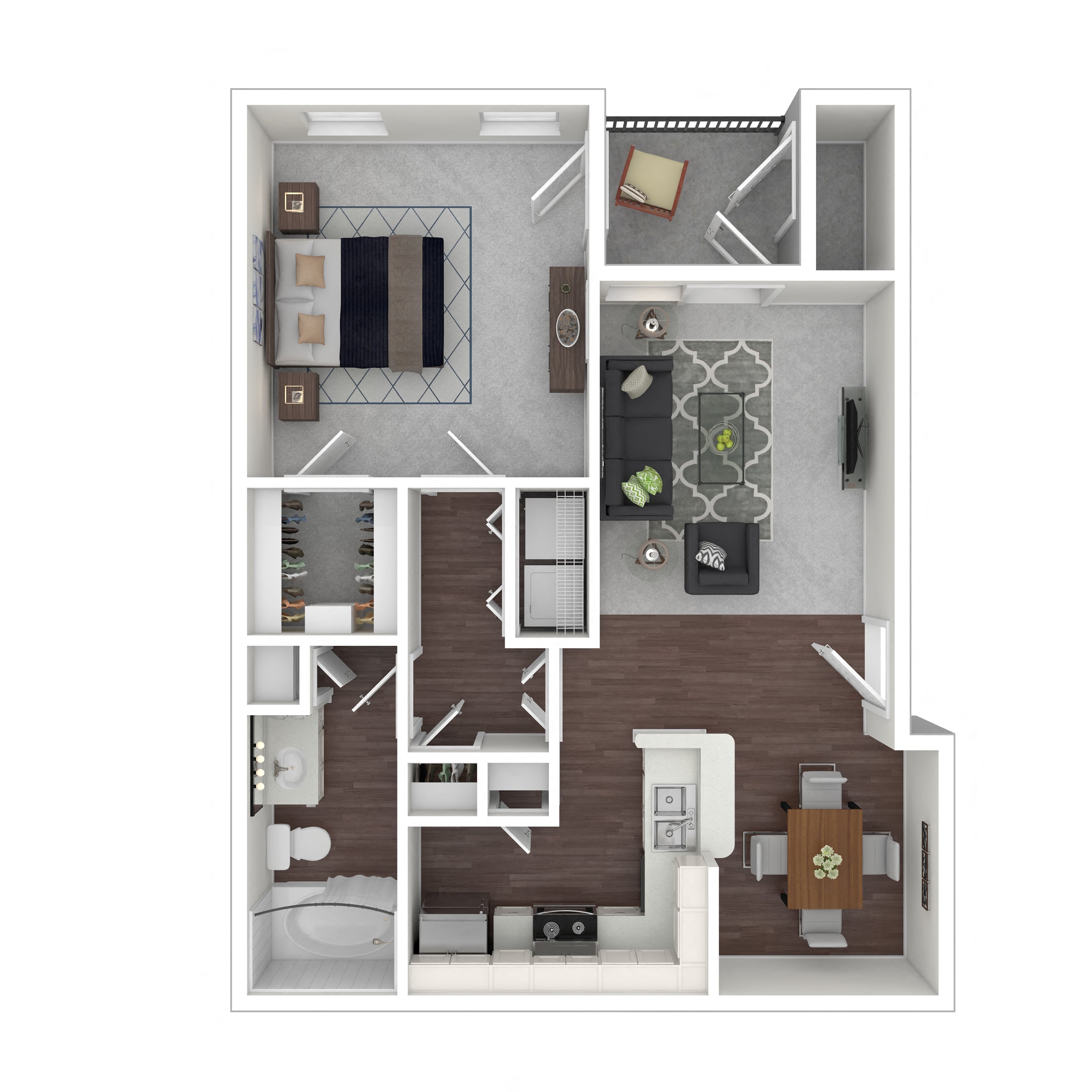 Floor plan layout diagram for 1A