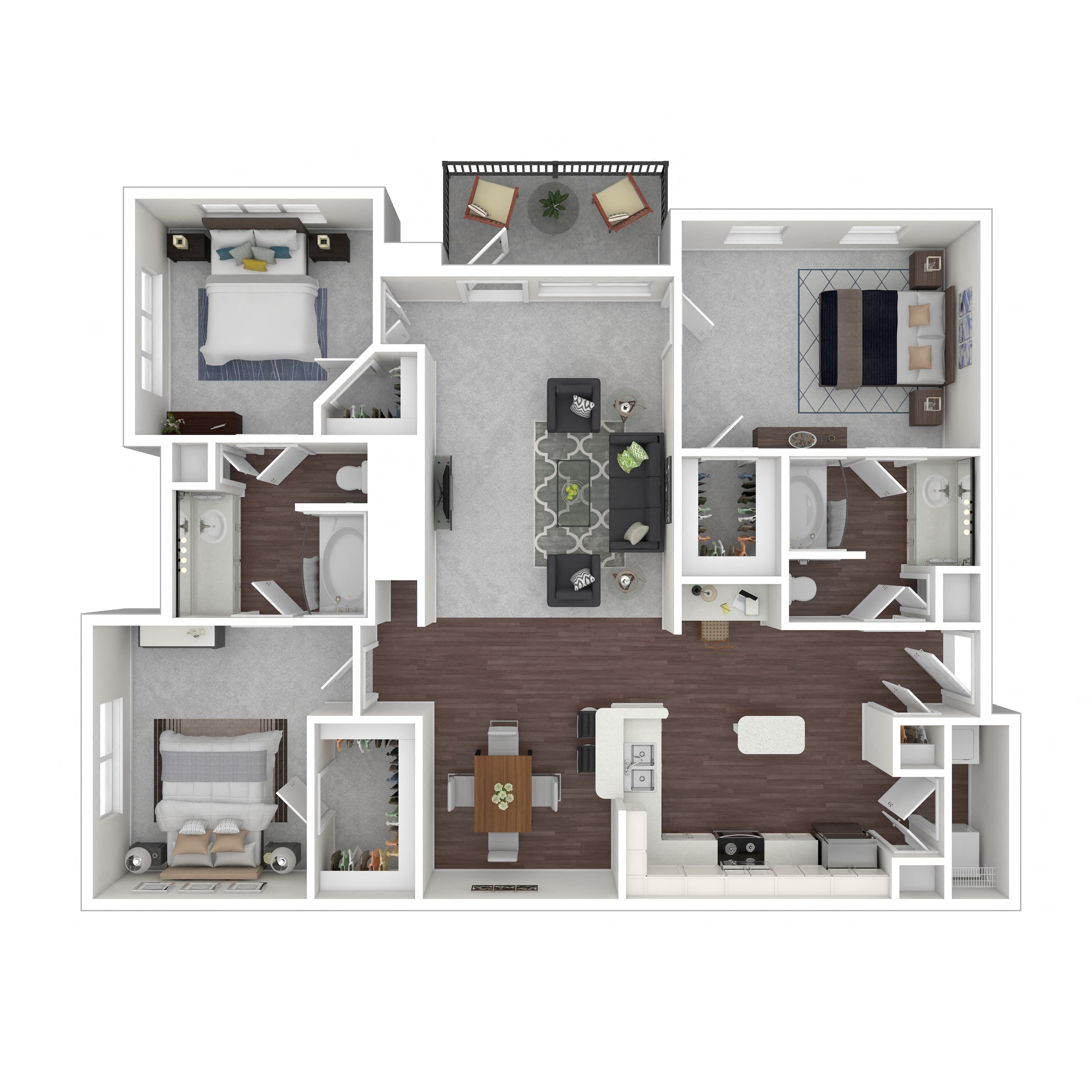 Floor plan layout diagram for 3A