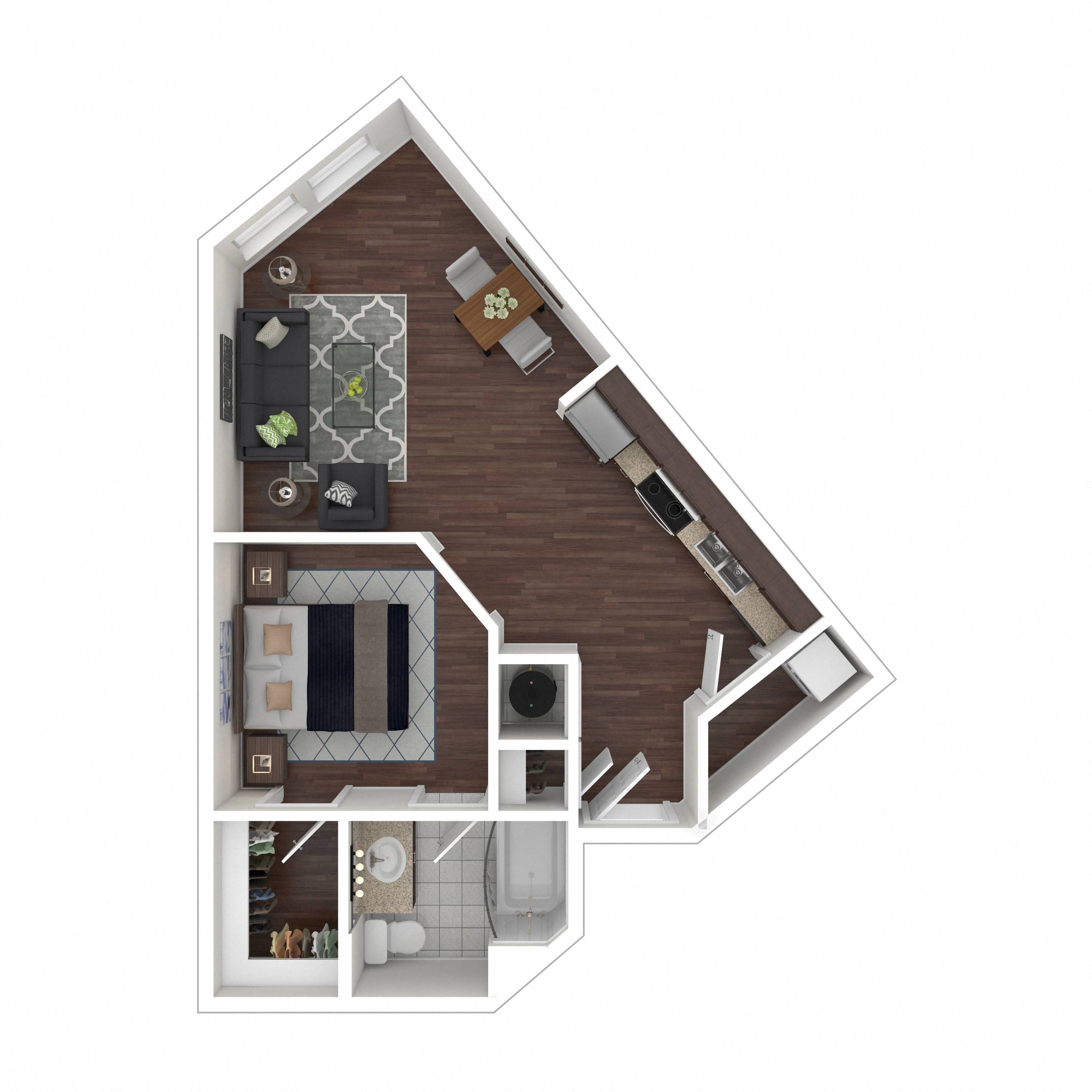Floor plan layout diagram for 0B