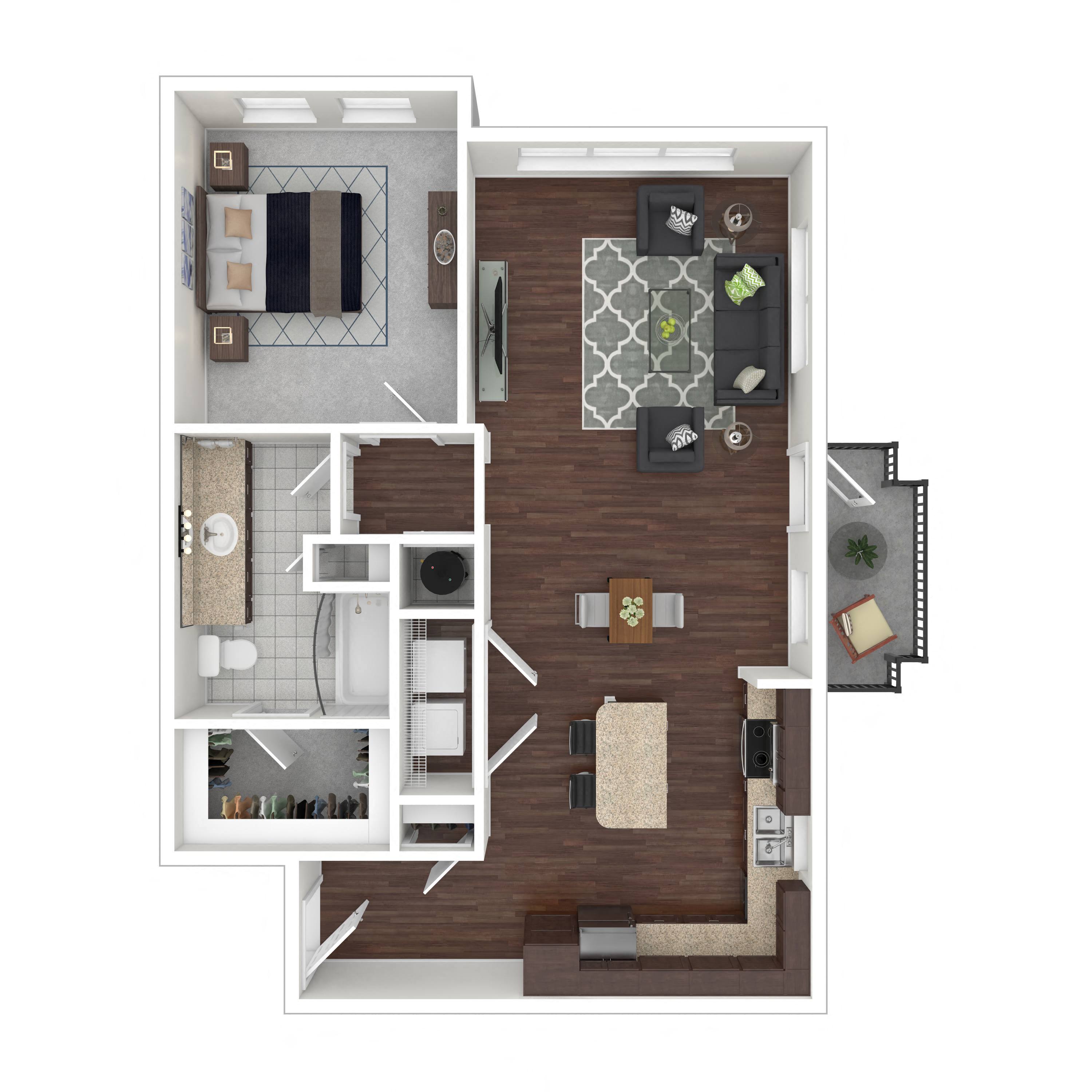 Floor plan layout diagram for 1F