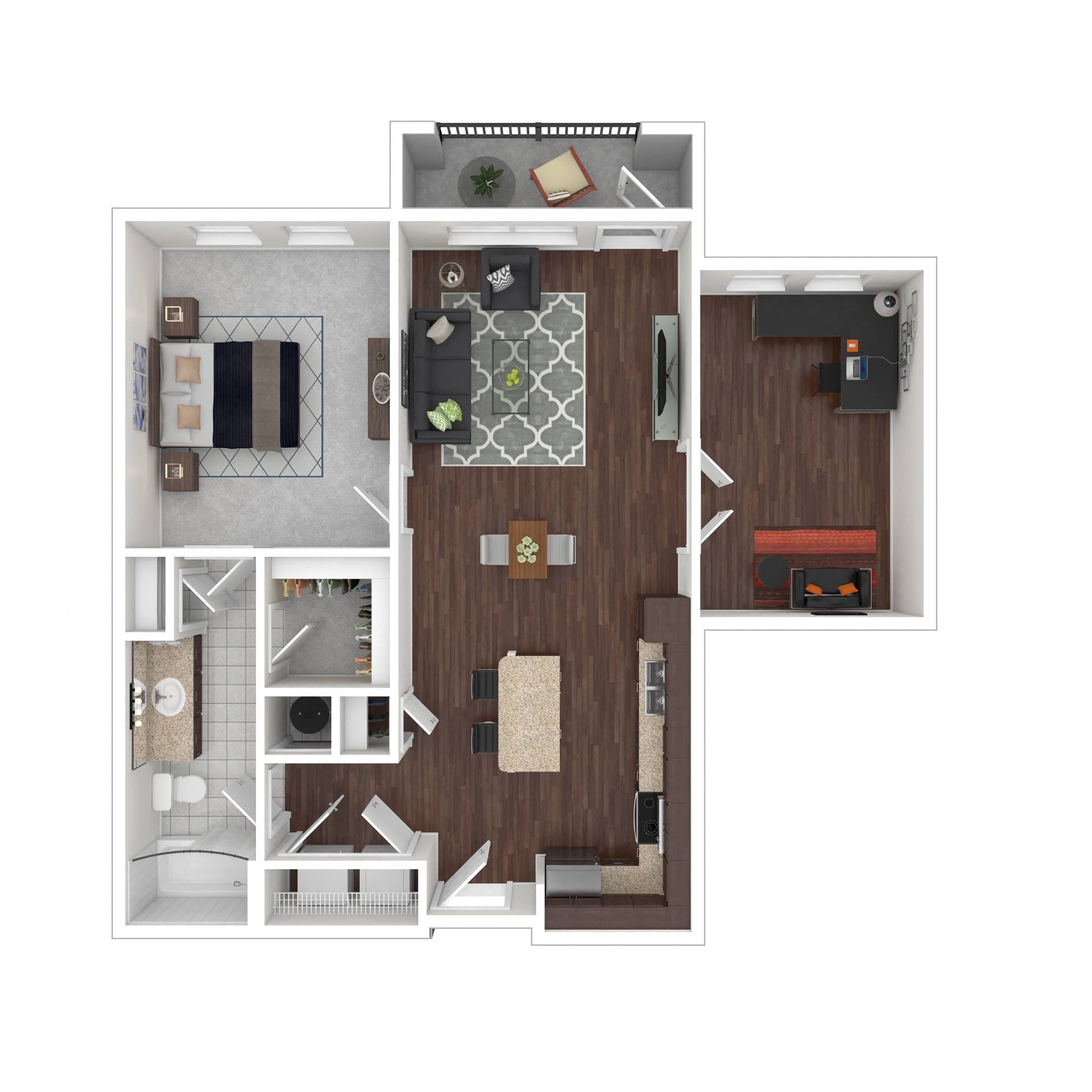 Floor plan layout diagram for 1G