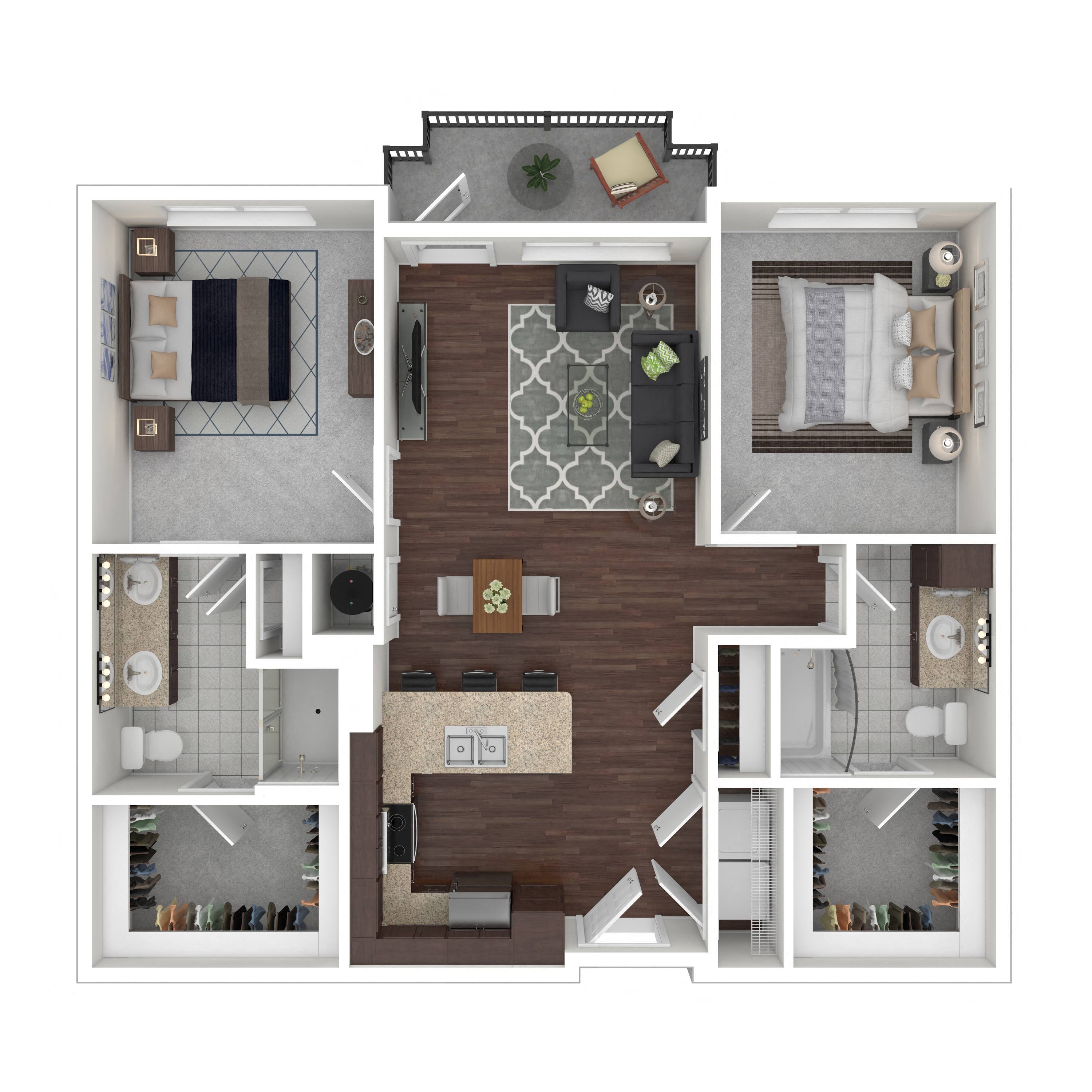 Floor plan layout diagram for 2A
