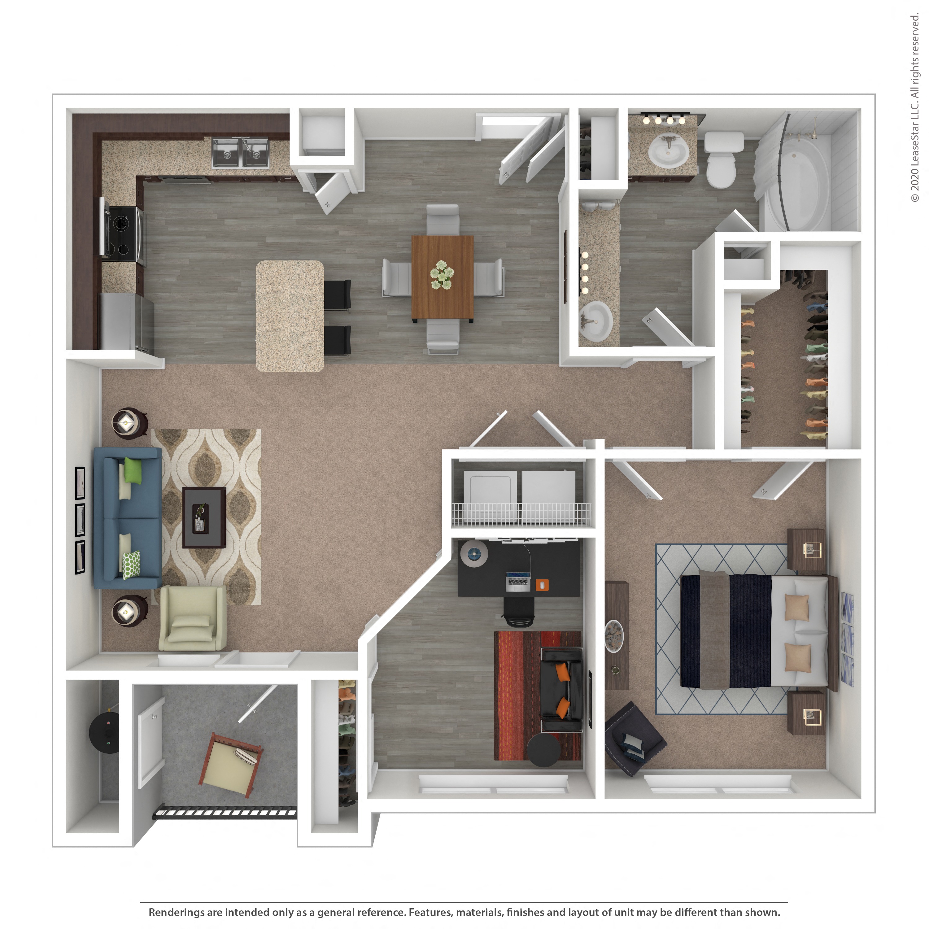 Floor plan layout diagram for 1E