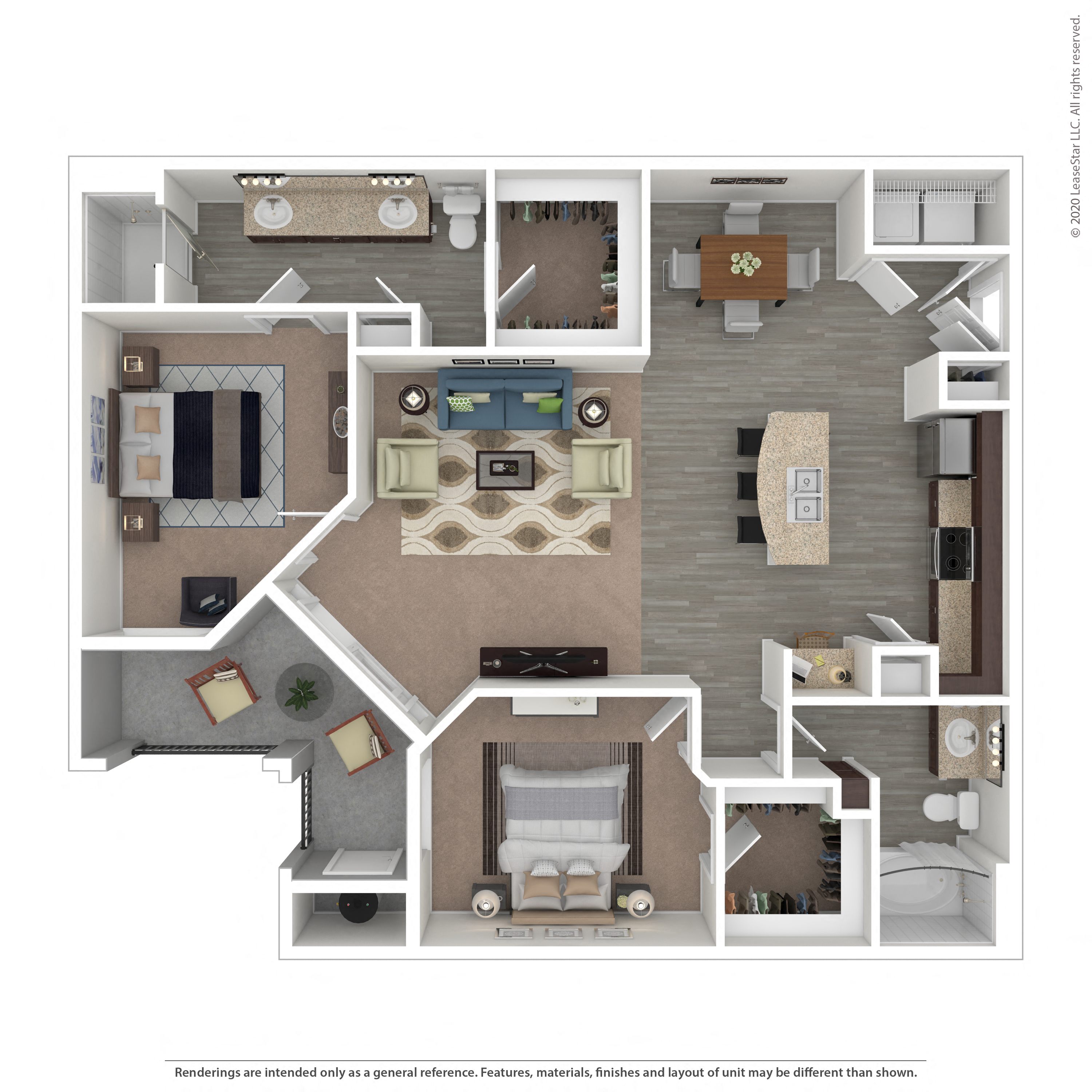 Floor plan layout diagram for 2A