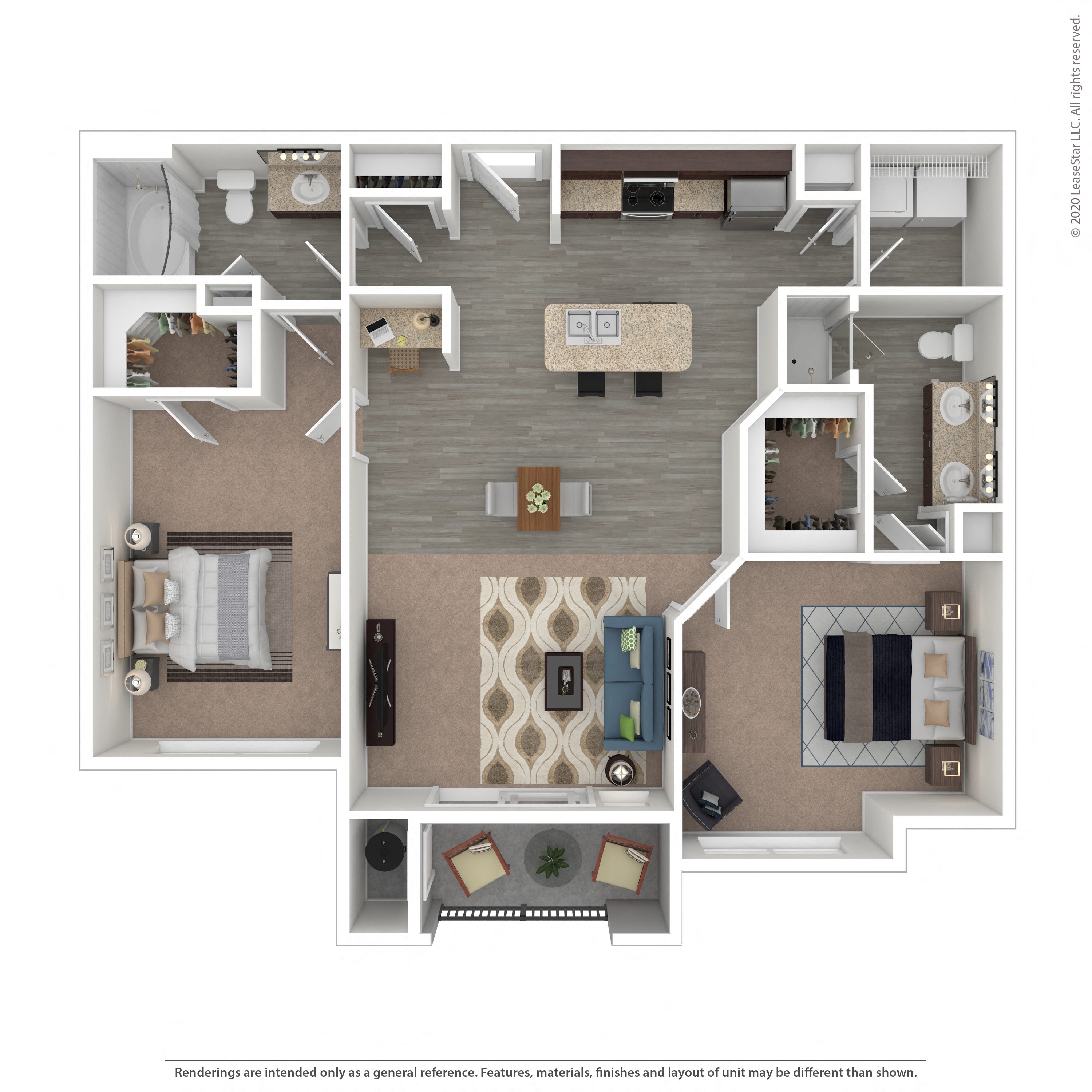 Floor plan layout diagram for 2B