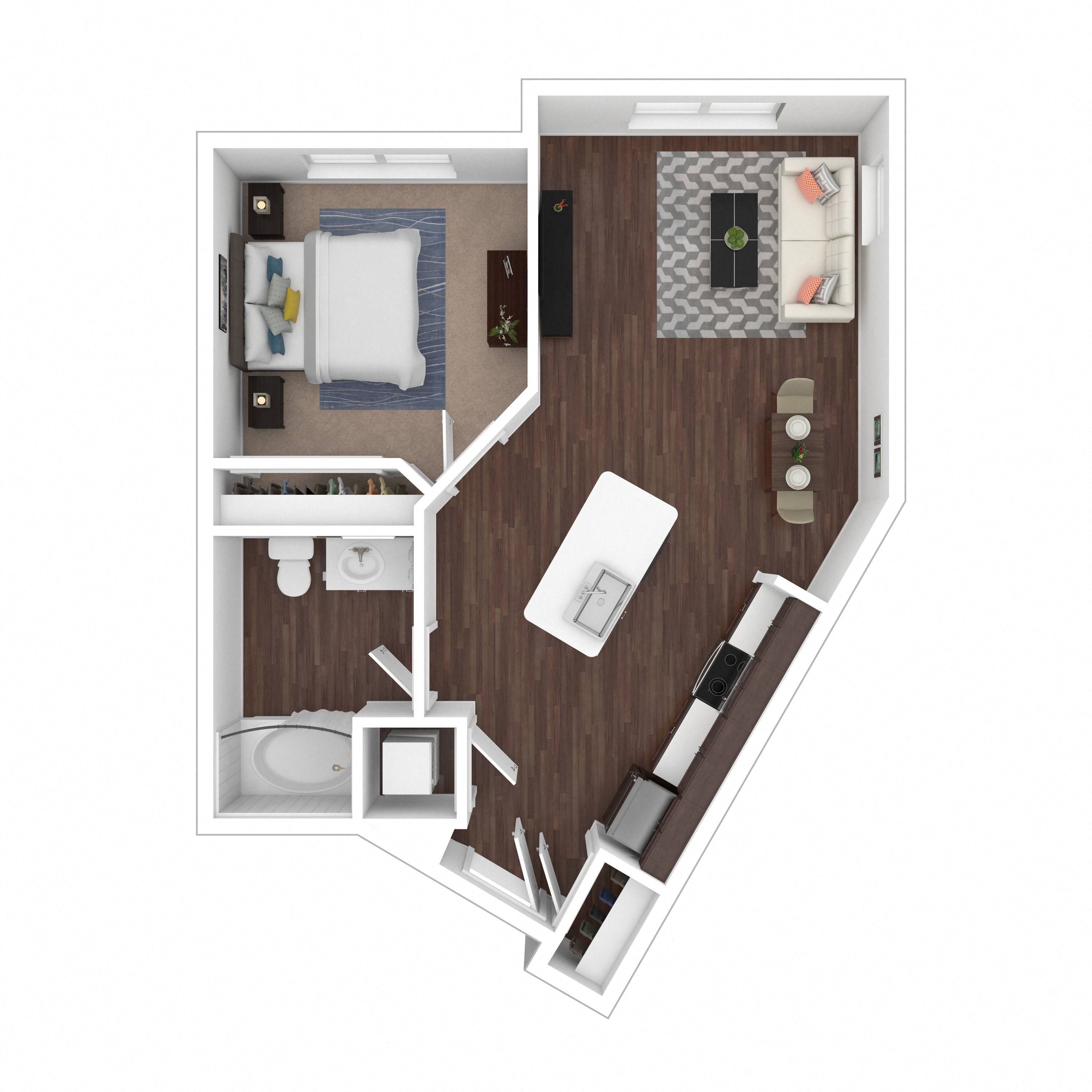 Floor plan layout diagram for 1A