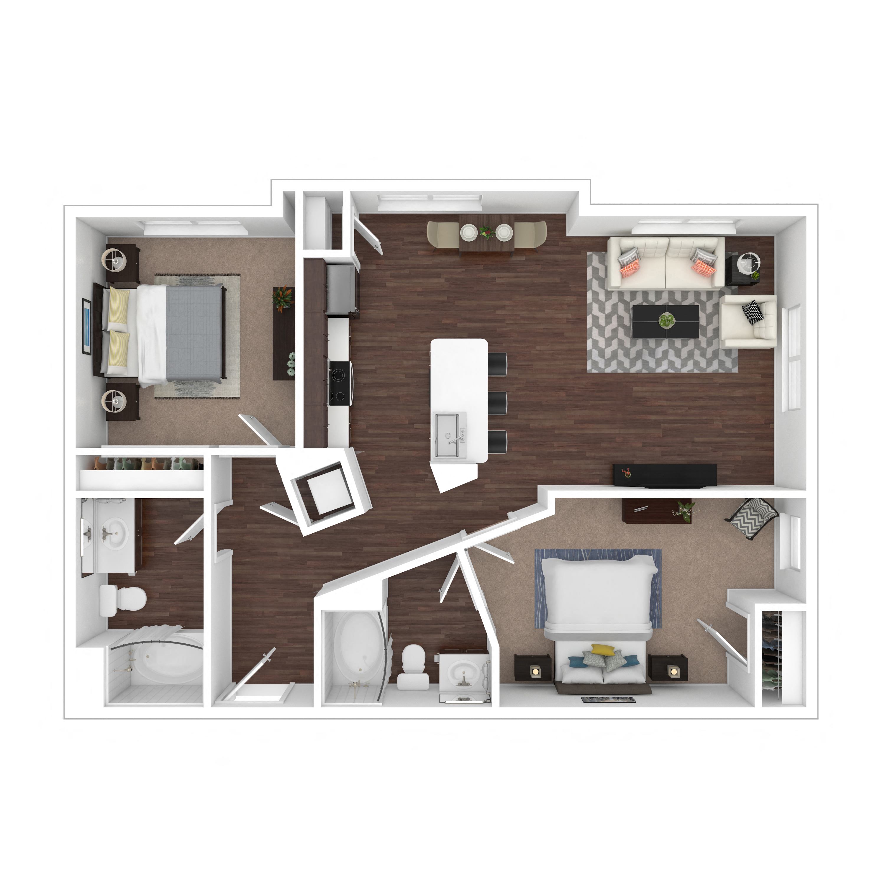 Floor plan layout diagram for 2D