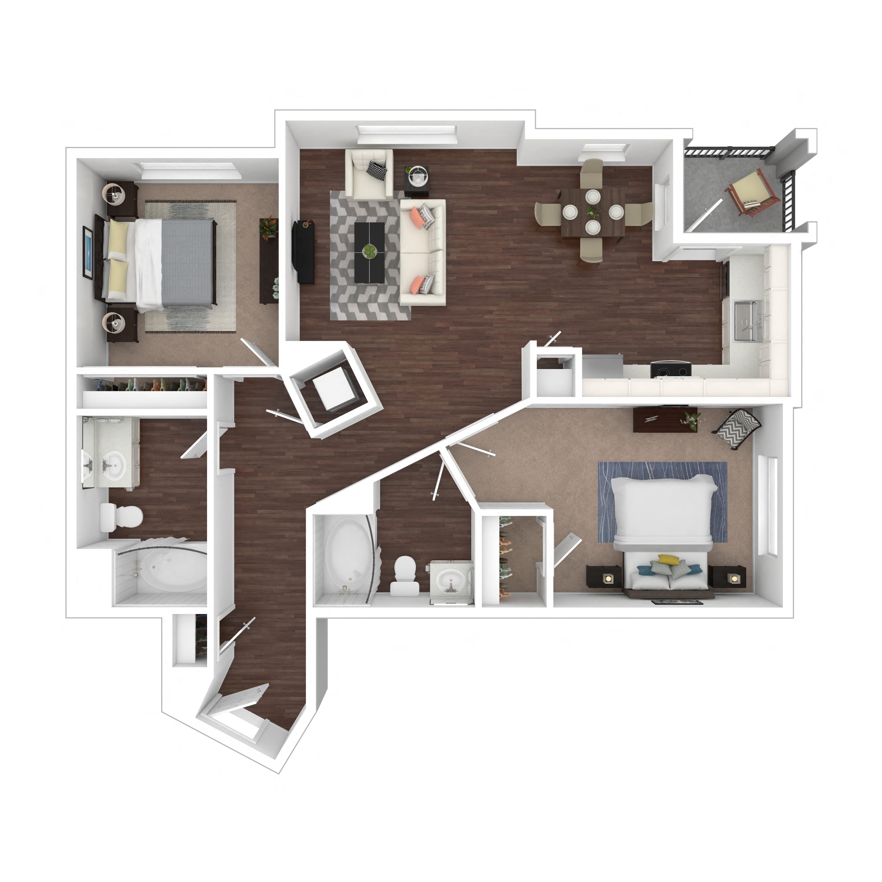 Floor plan layout diagram for 2E