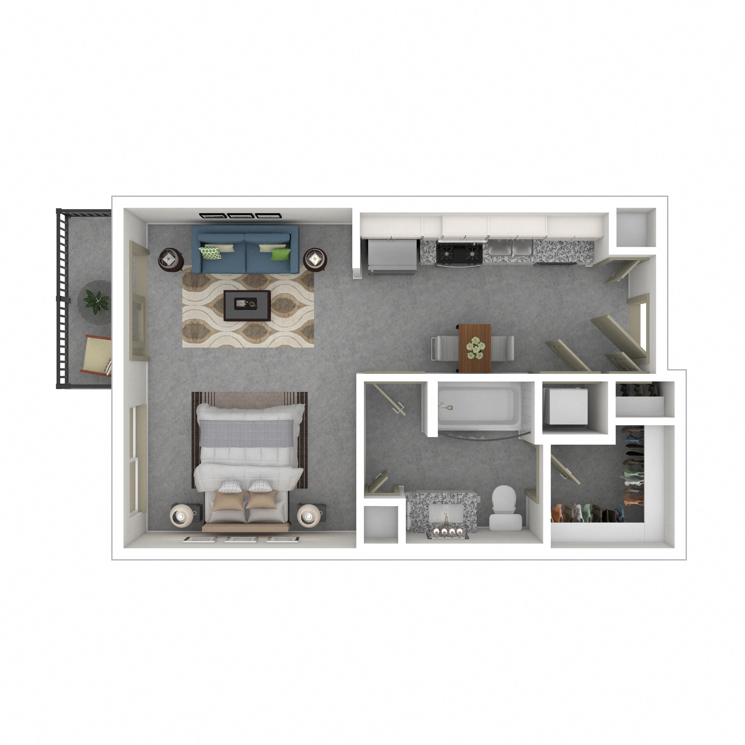 Floor plan layout diagram for 0E - AFFORDABLE