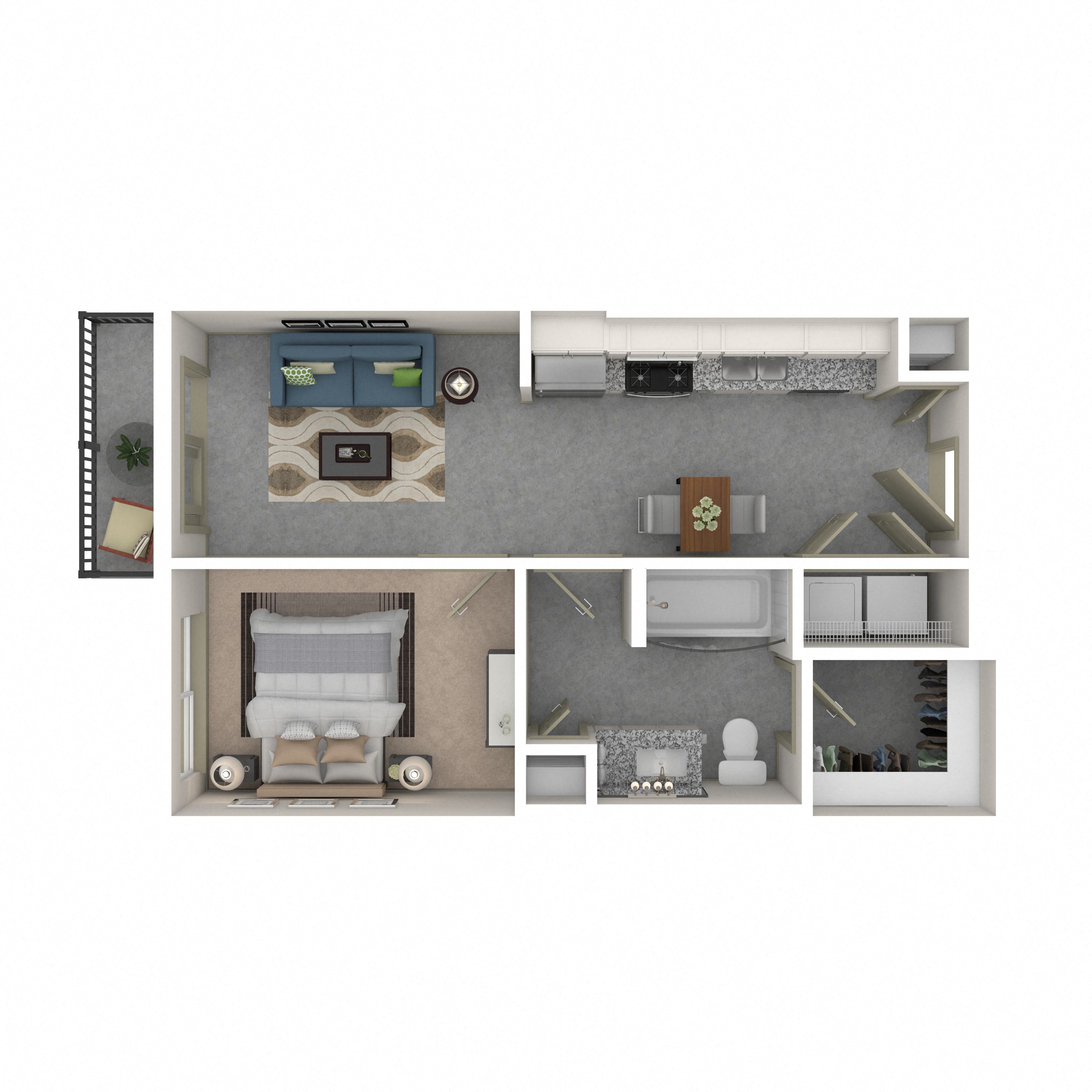 Floor plan layout diagram for 1A