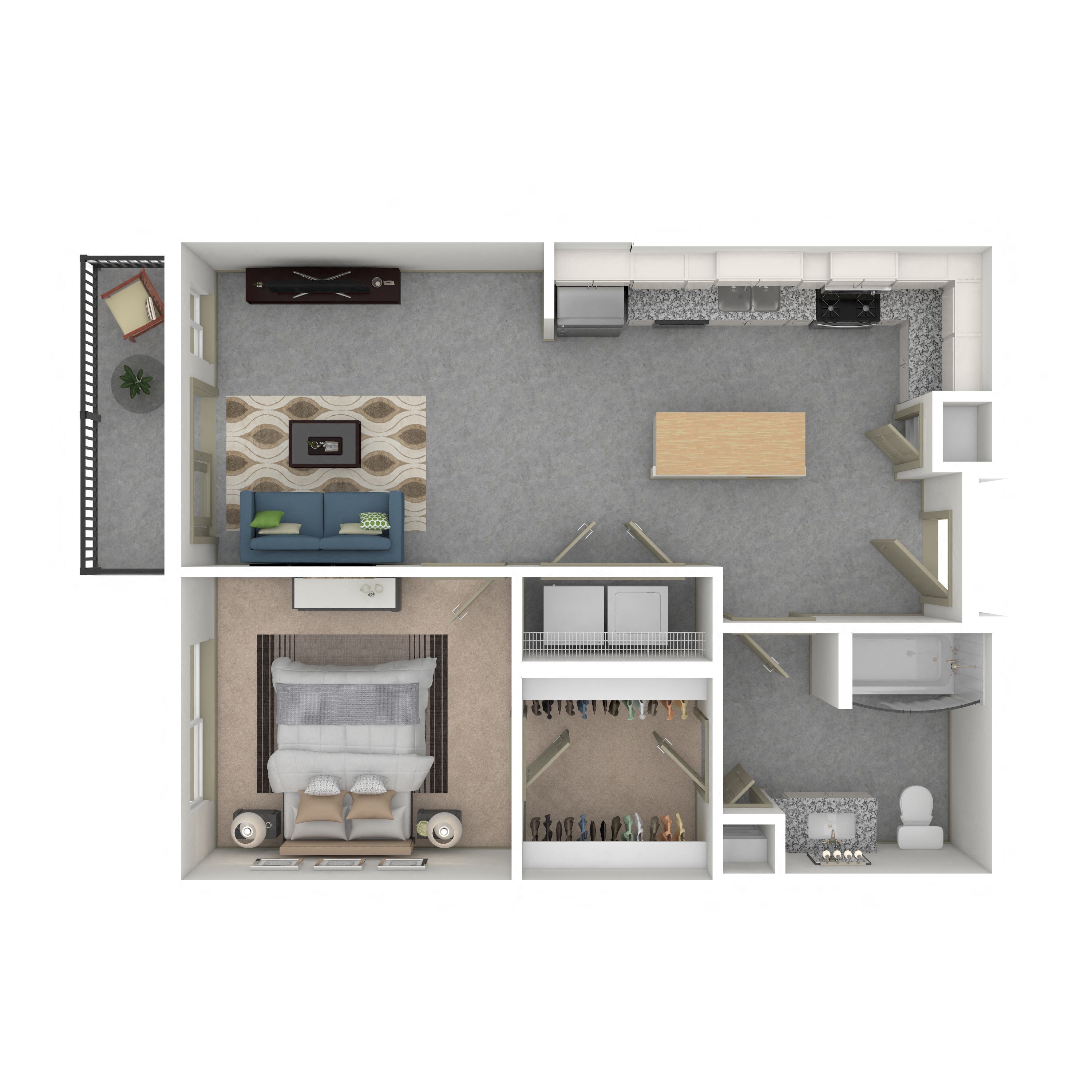 Floor plan layout diagram for 1C