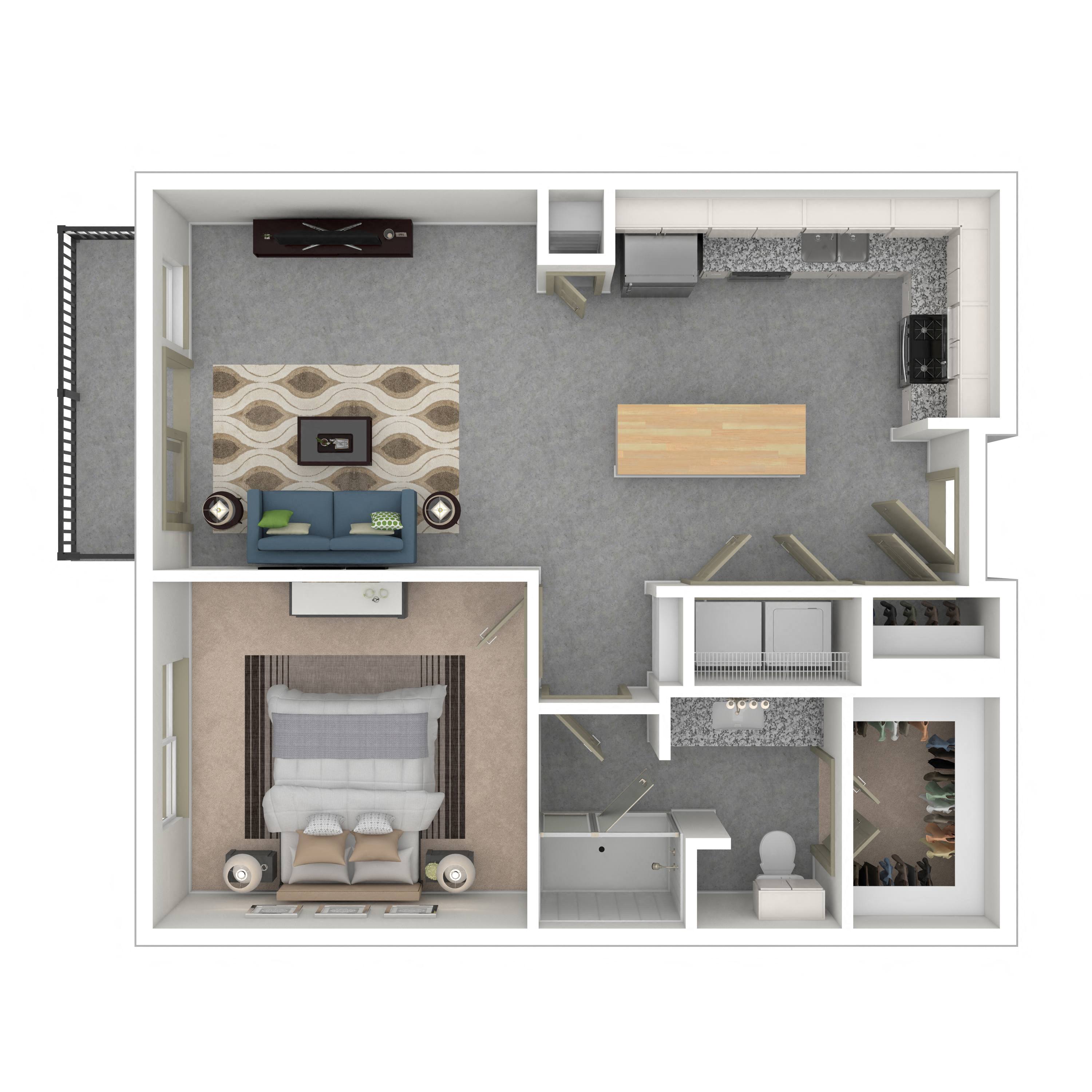 Floor plan layout diagram for 1F
