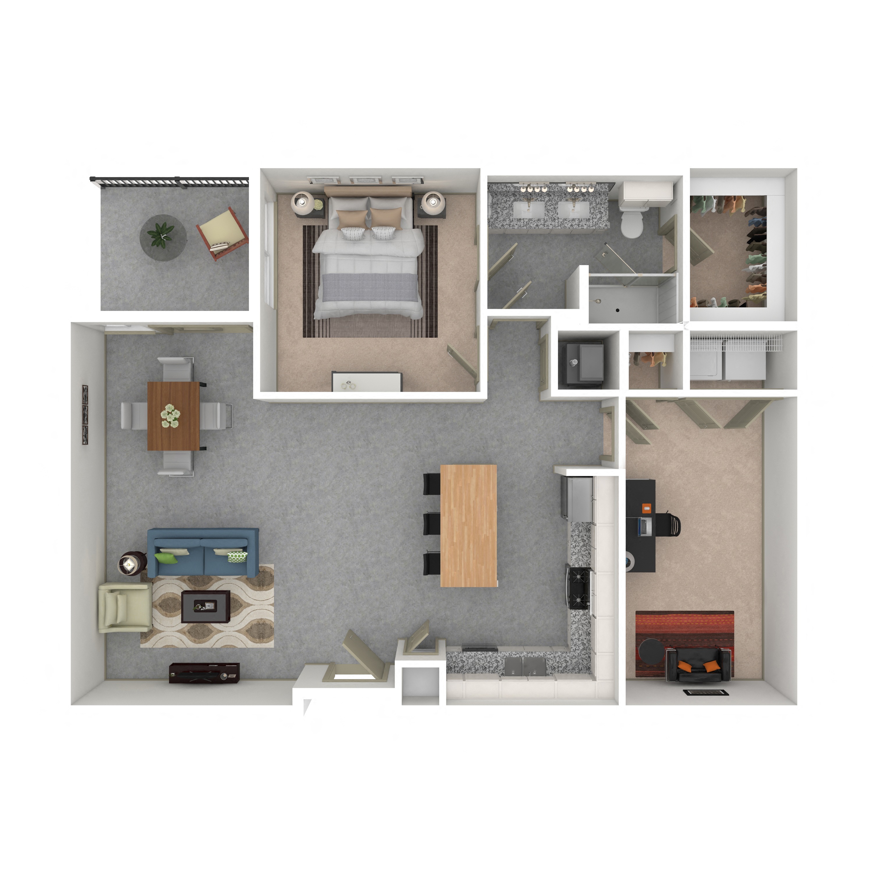Floor plan layout diagram for 1H