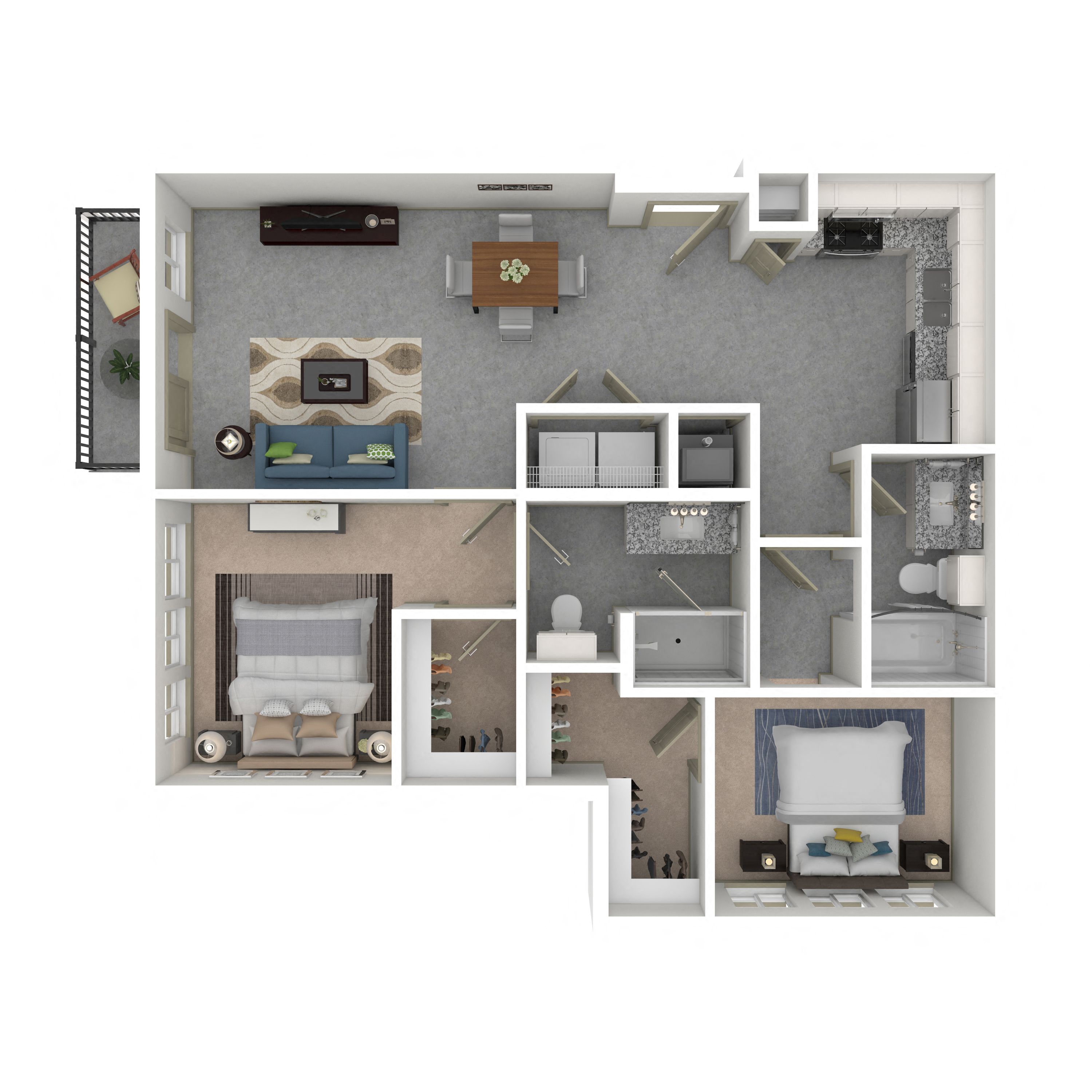 Floor plan layout diagram for 2D