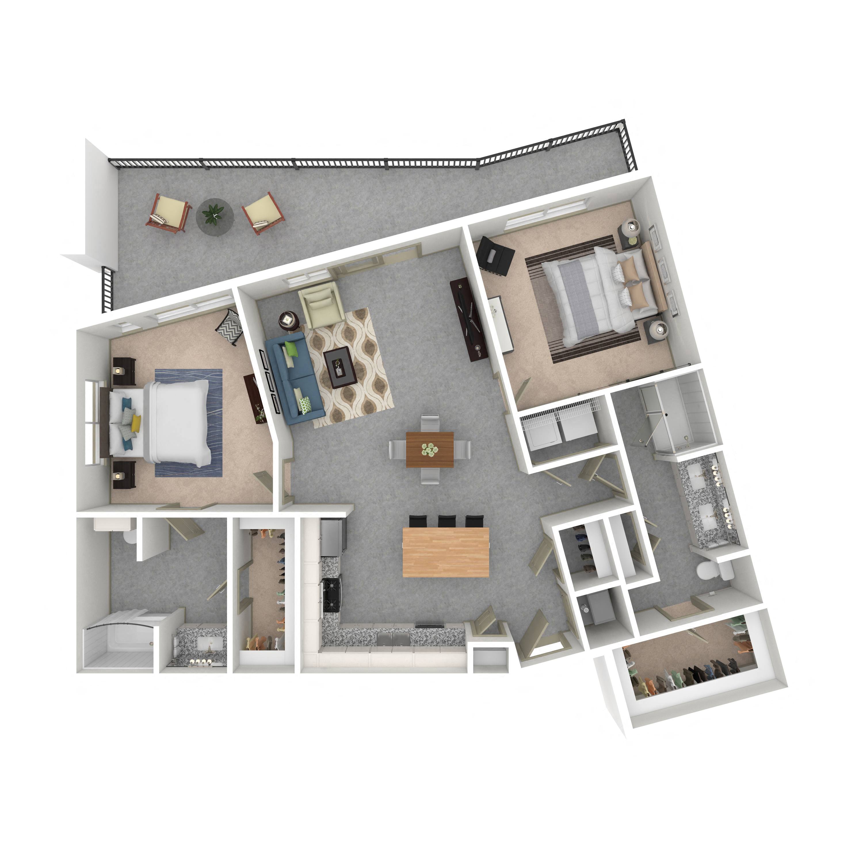 Floor plan layout diagram for 2I