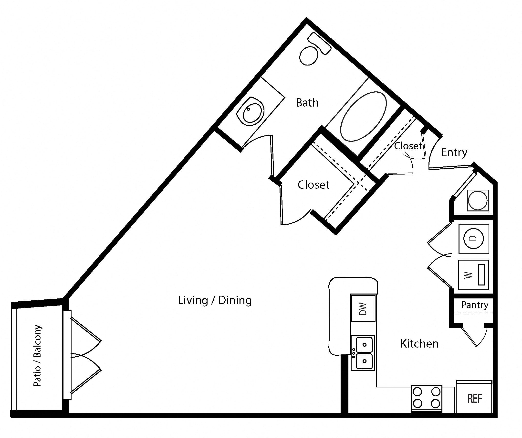 Floor plan layout diagram for 0D