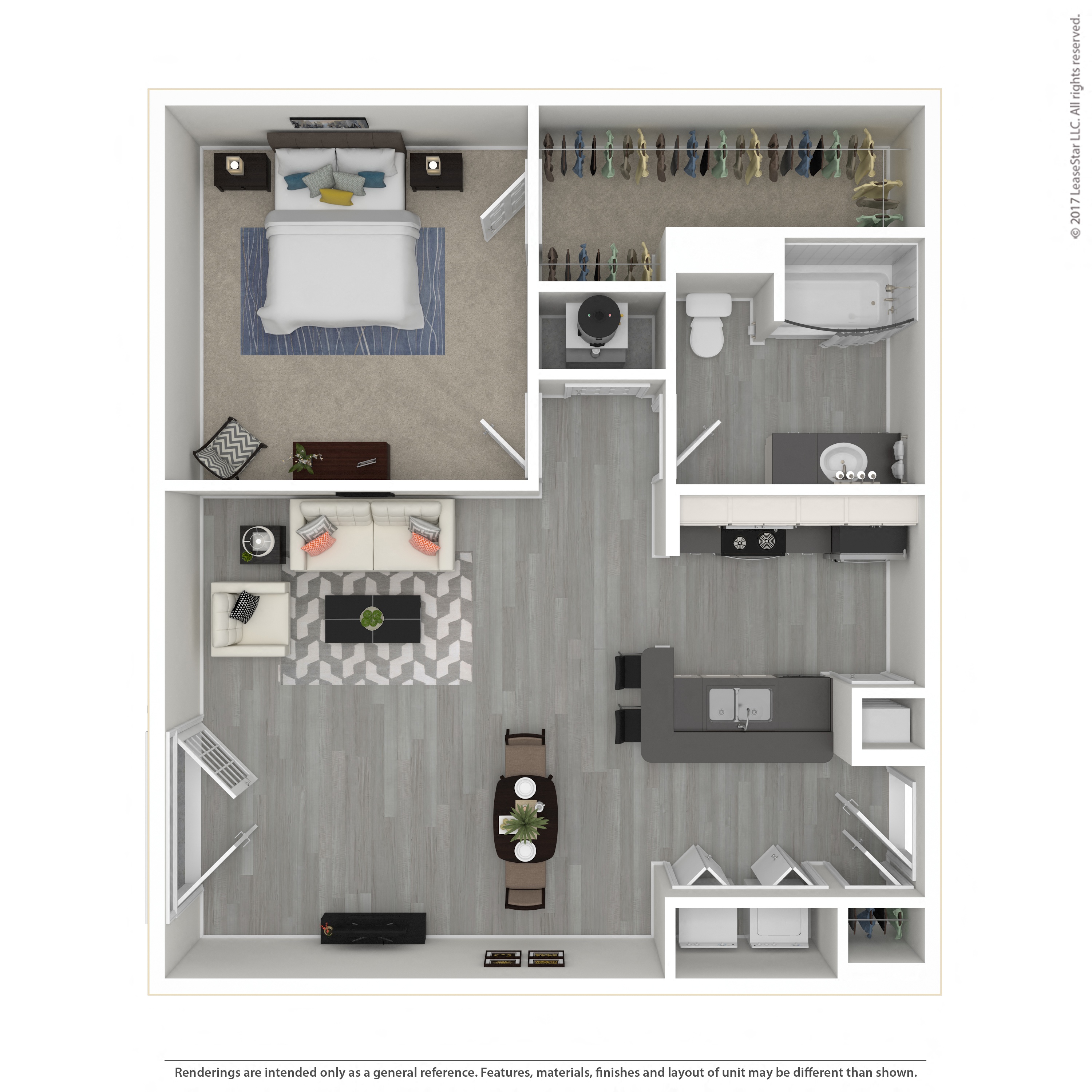 Floor plan layout diagram for 1D