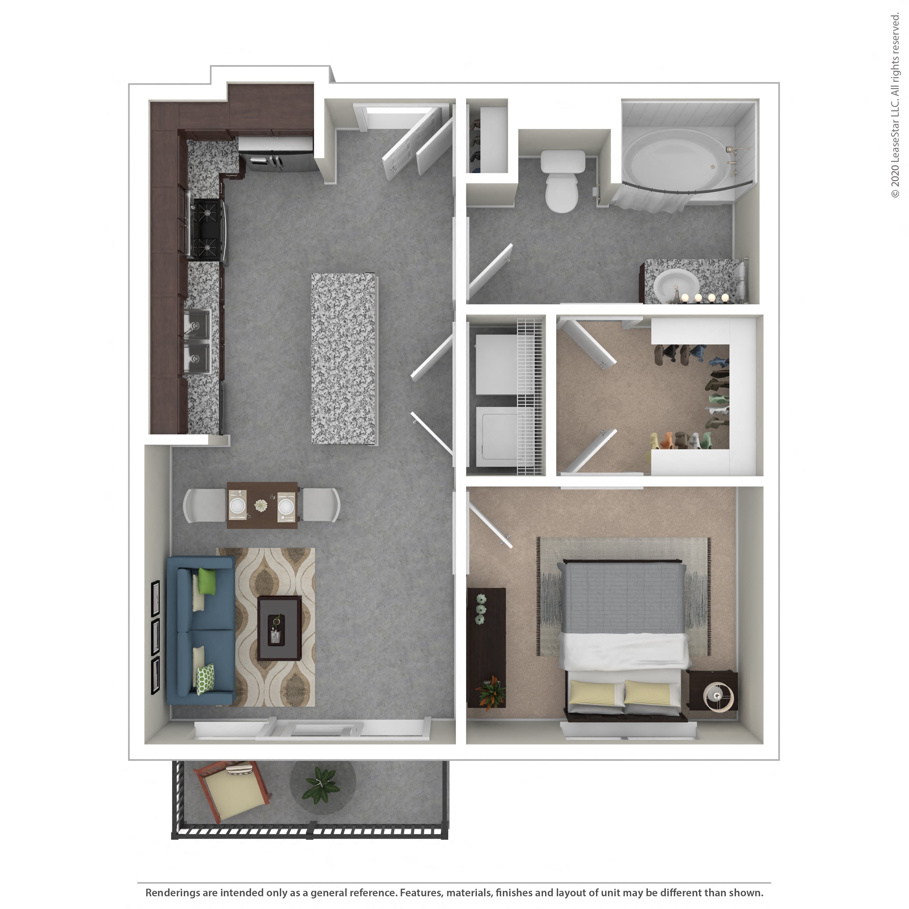 Floor plan layout diagram for 1A