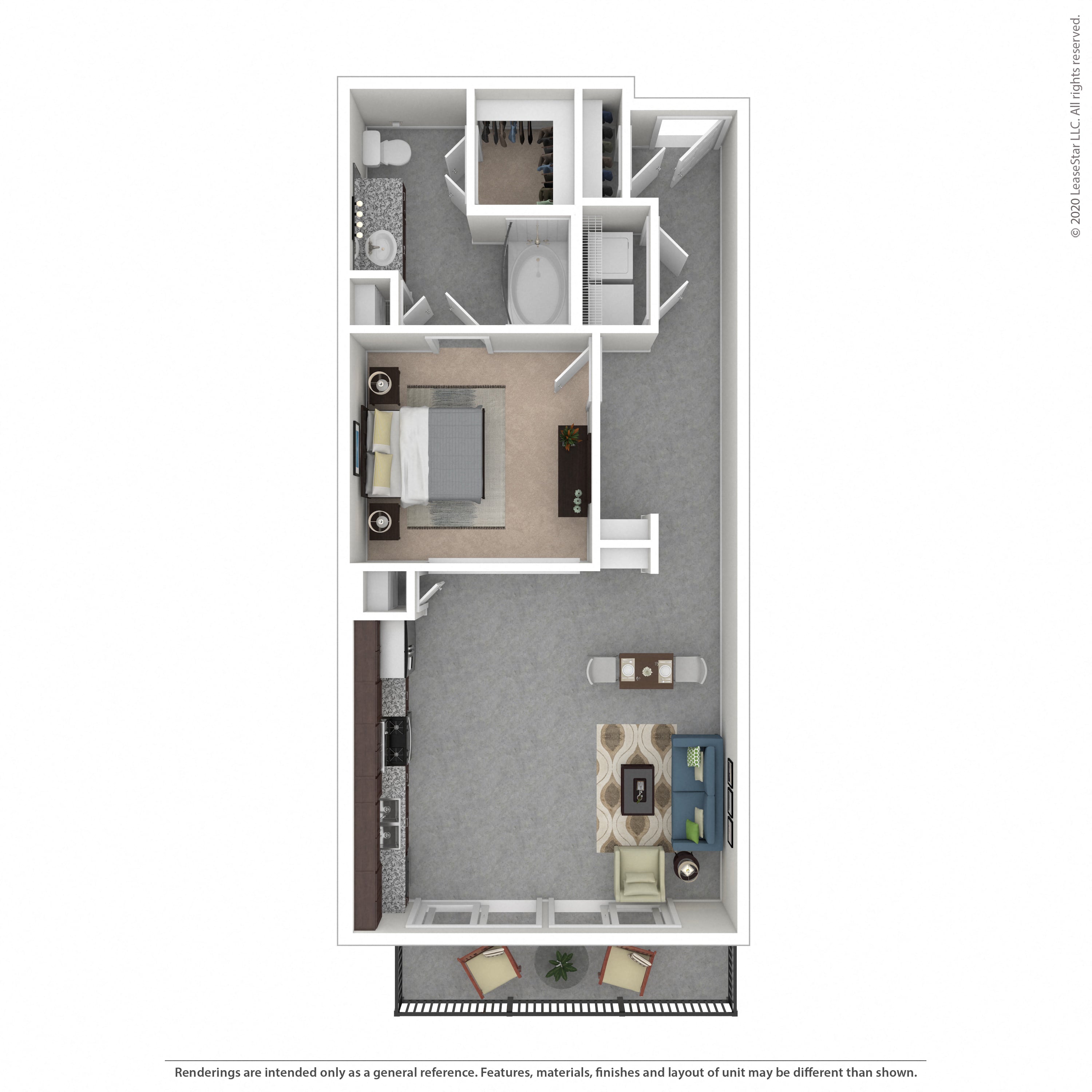 Floor plan layout diagram for 1E