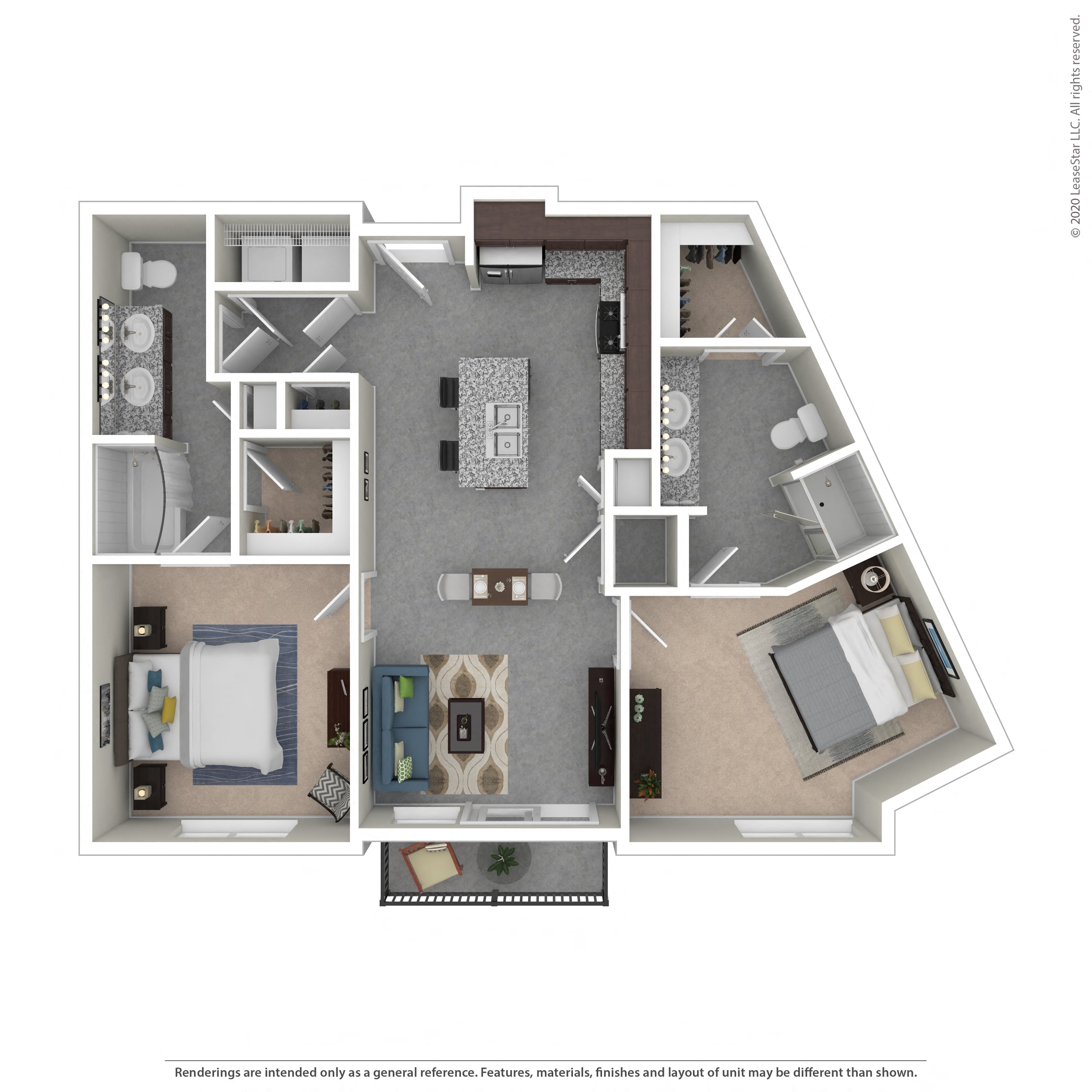 Floor plan layout diagram for 2A