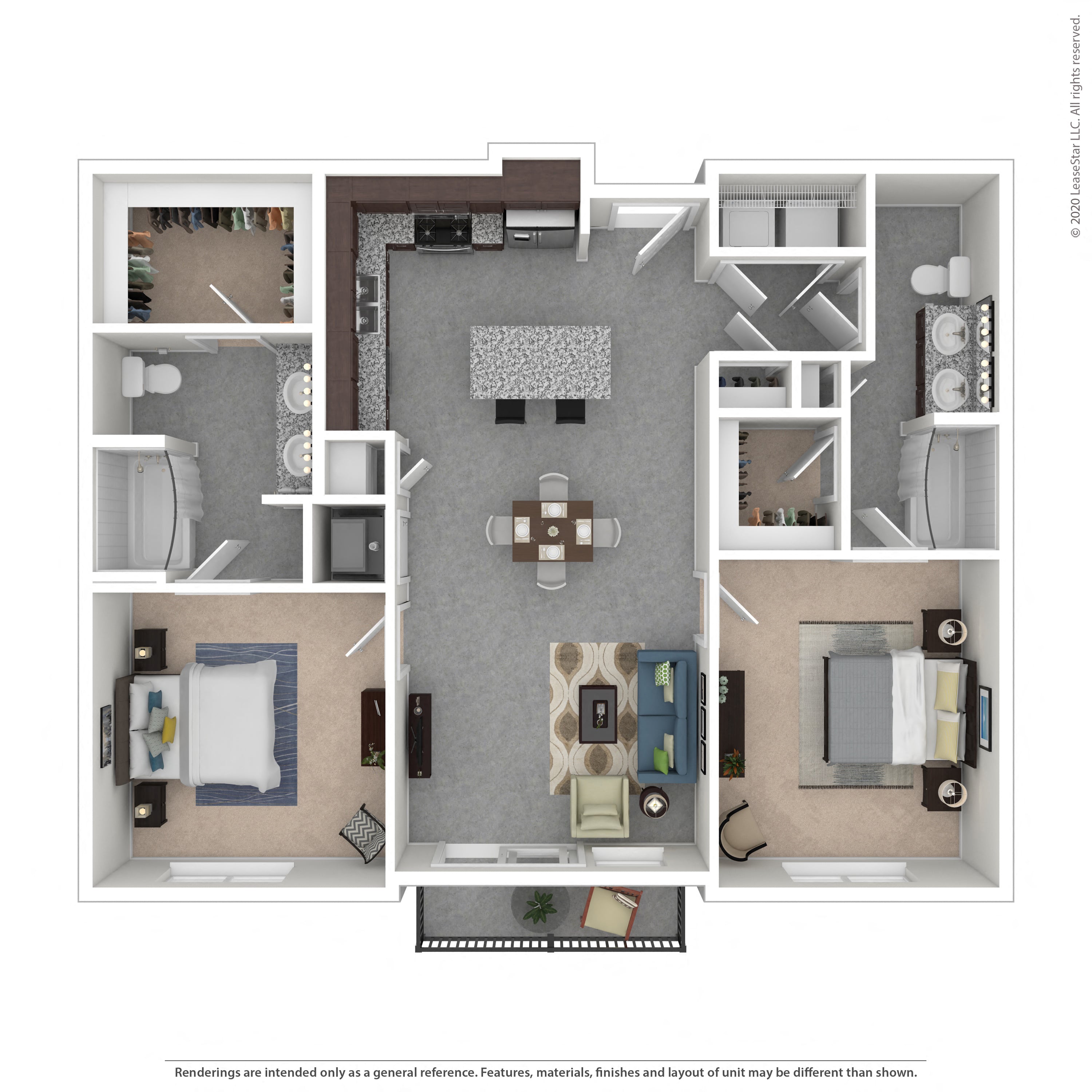 Floor plan layout diagram for 2B - AMFI 130