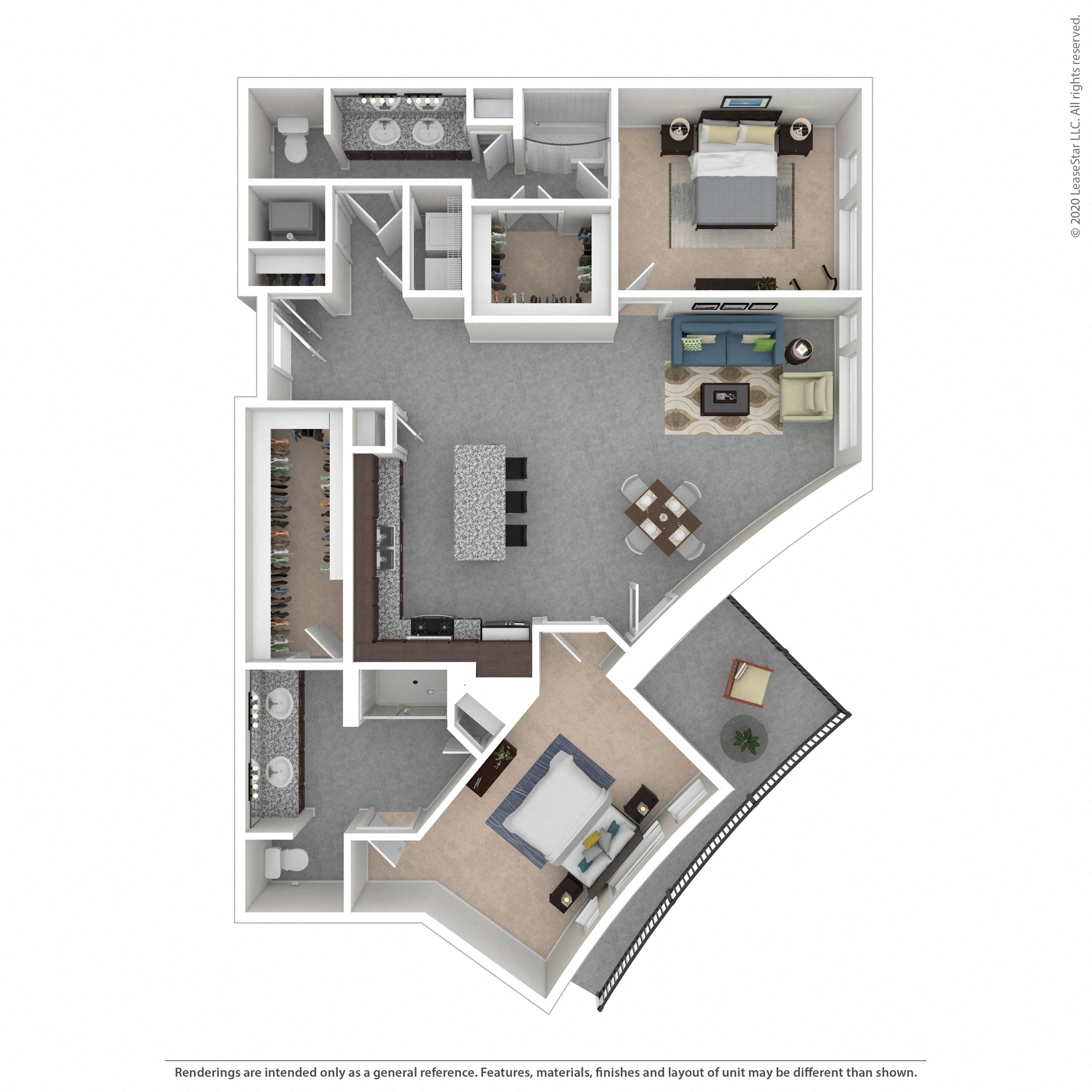 Floor plan layout diagram for 2D