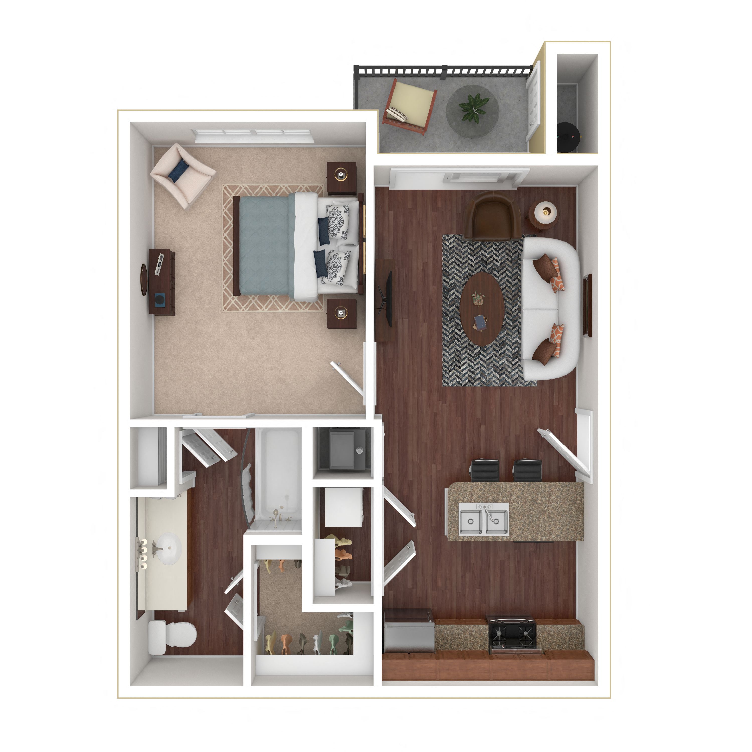 1B - Modern floor plan