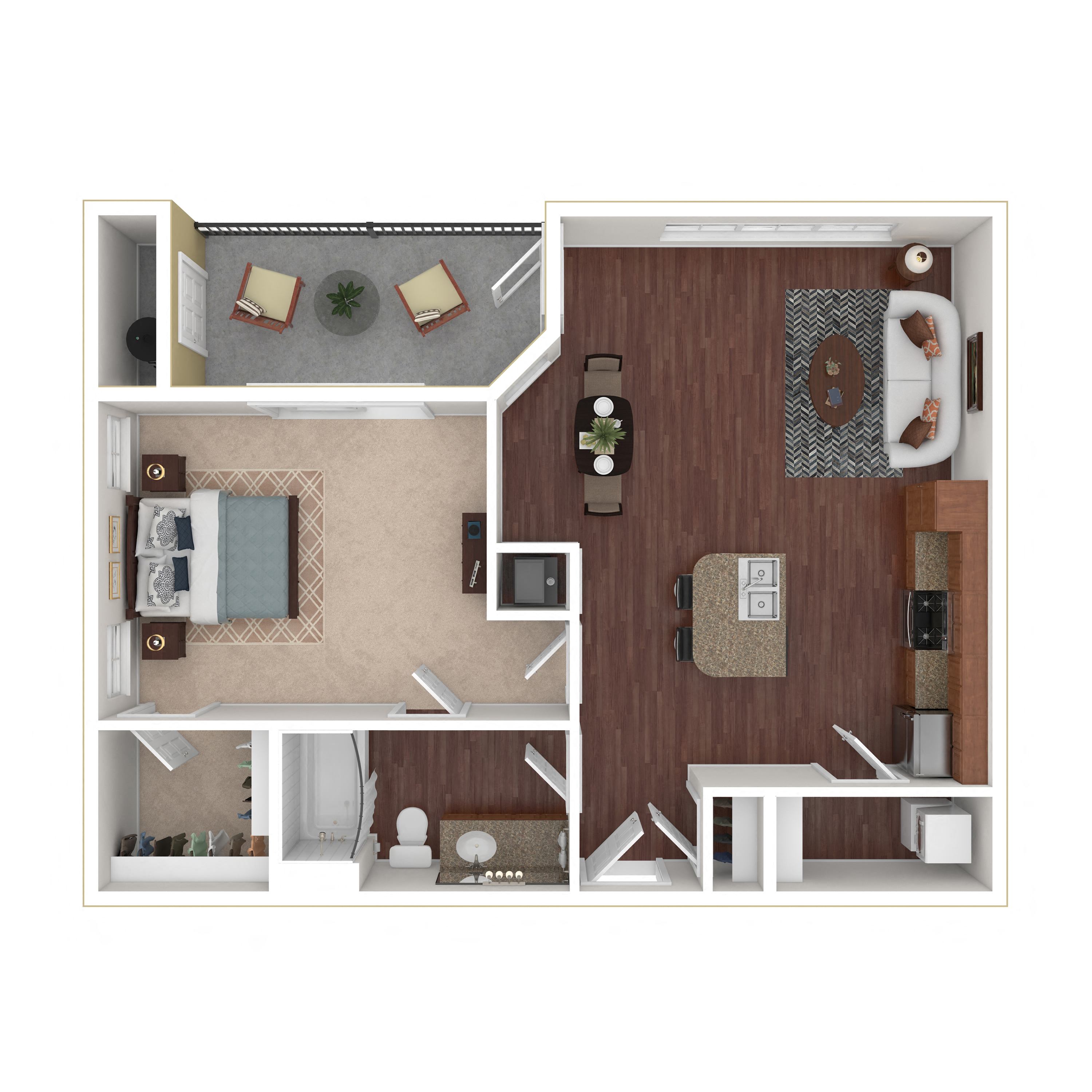 Floor plan layout diagram for 1D