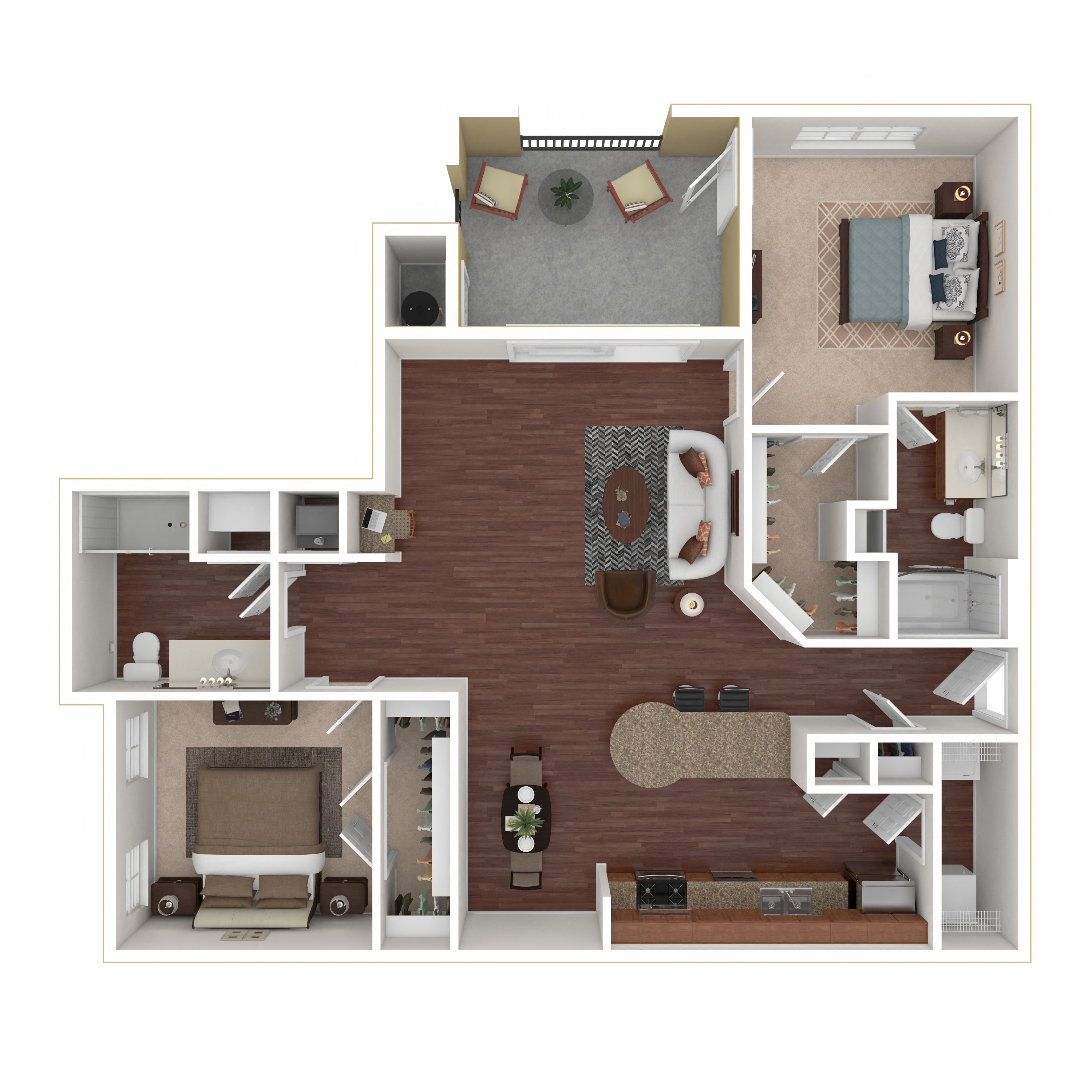 Floor plan layout diagram for 2E
