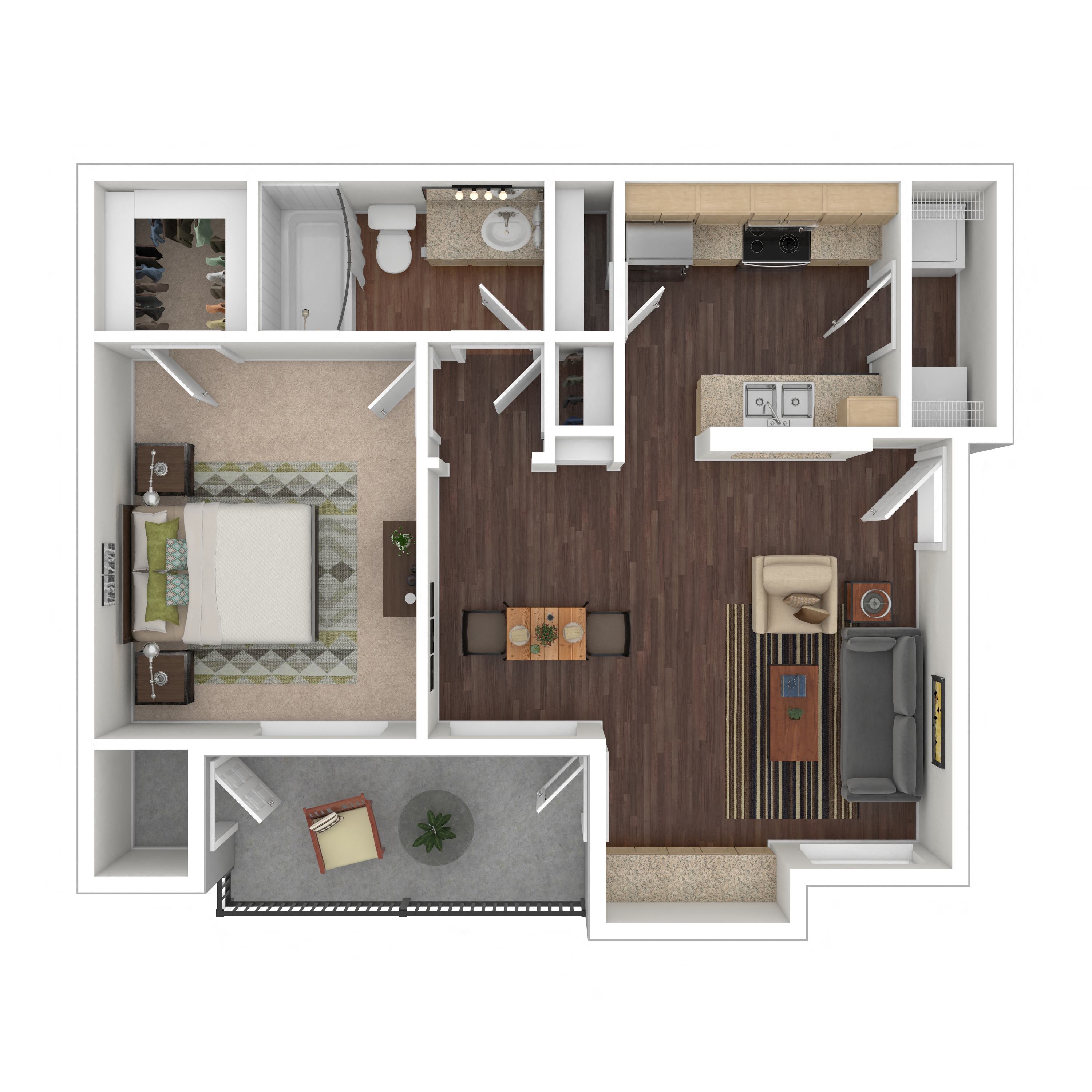 Floor plan layout diagram for 1A