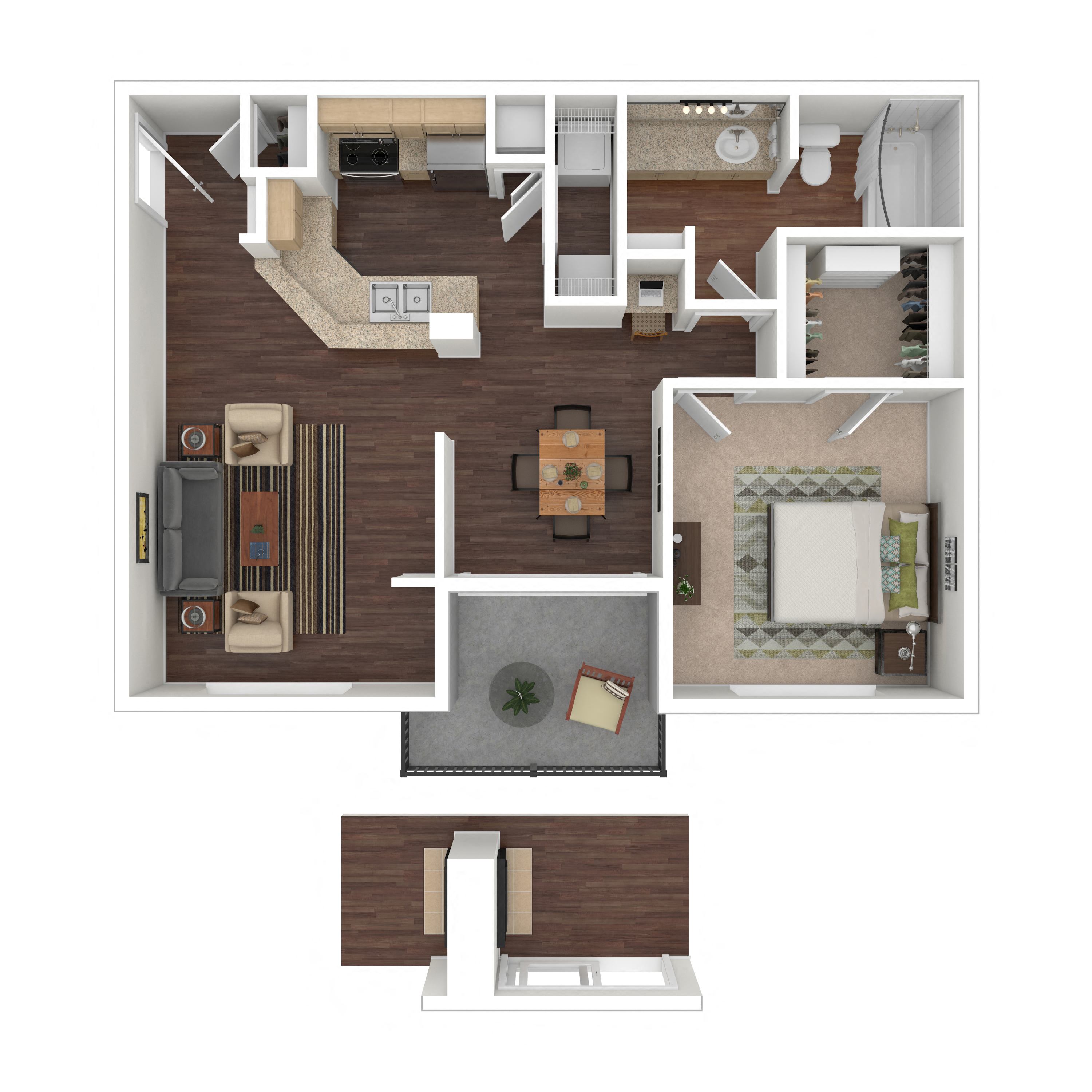 Floor plan layout diagram for 1D