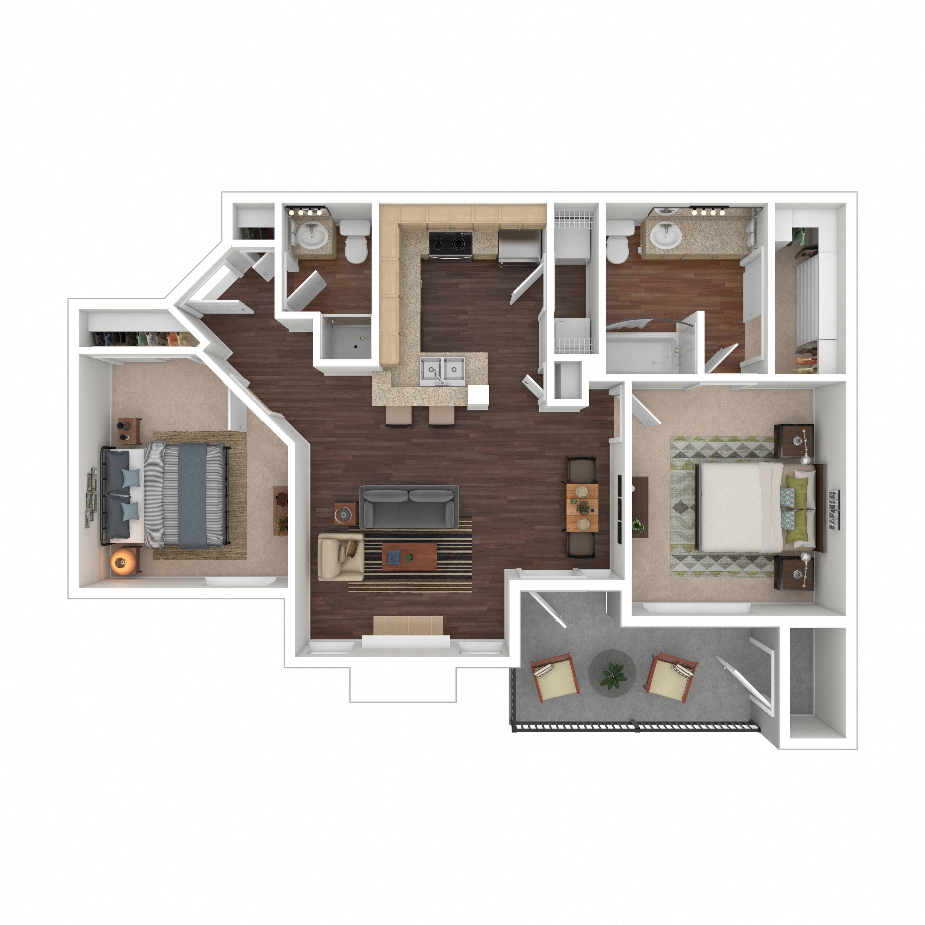 Floor plan layout diagram for 2A